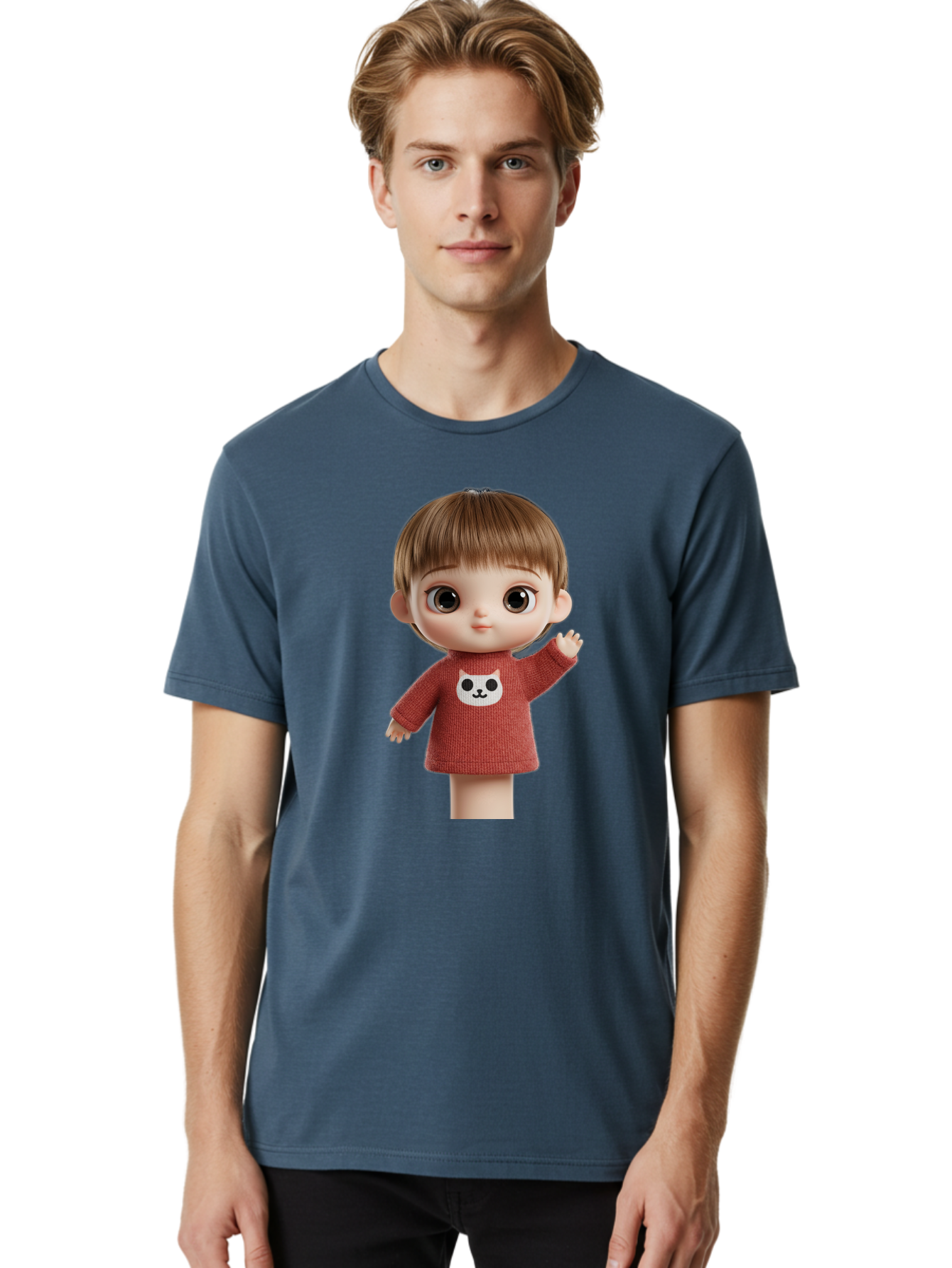 Blythe-Doll-5 Men'S Graphic Tee, 100% Cotton, Comfortable Casual Summer Wear, Machine Washable, Vintage Camera, Old Camera, Antique Camera, Black Camera, Classic Photography, Photography Equipment, Nostalgic Device, Film Camera, Camera Art Bal841
