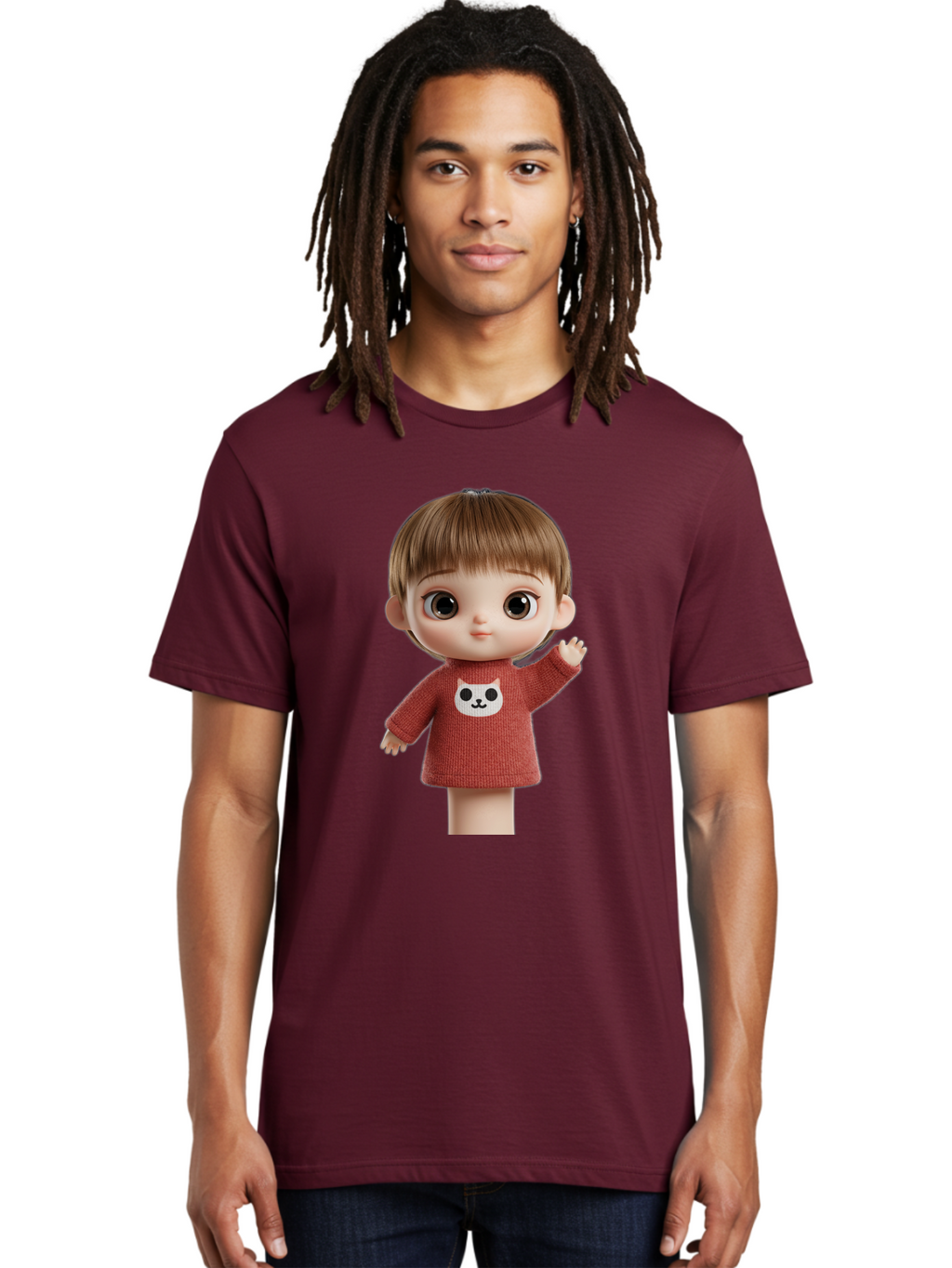 Blythe-Doll-5 Men'S Graphic Tee, 100% Cotton, Comfortable Casual Summer Wear, Machine Washable, Vintage Camera, Old Camera, Antique Camera, Black Camera, Classic Photography, Photography Equipment, Nostalgic Device, Film Camera, Camera Art Bal841