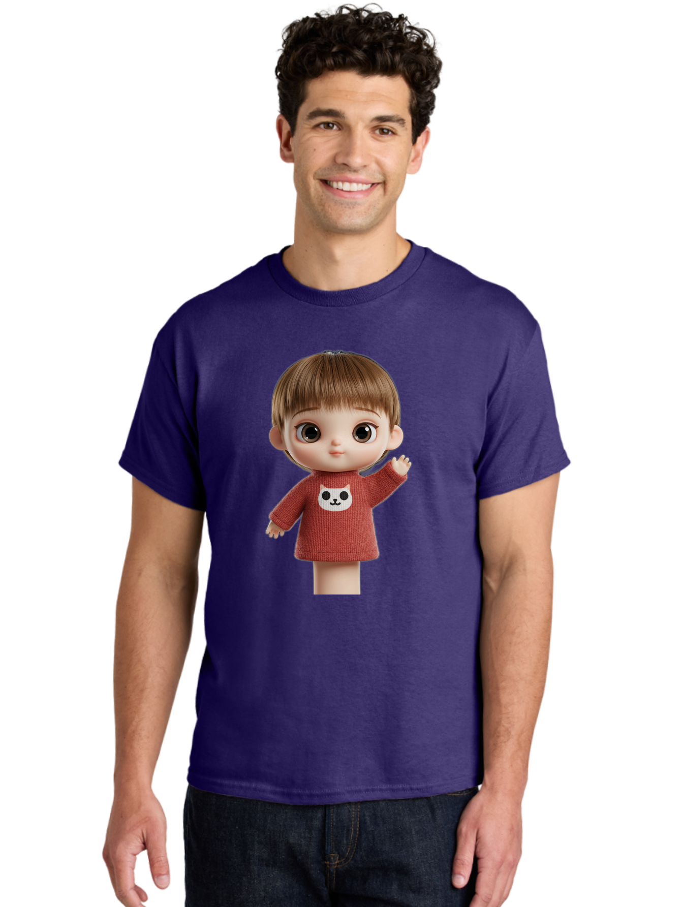 Blythe-Doll-5 Men'S Graphic Tee, 100% Cotton, Comfortable Casual Summer Wear, Machine Washable, Vintage Camera, Old Camera, Antique Camera, Black Camera, Classic Photography, Photography Equipment, Nostalgic Device, Film Camera, Camera Art Bal841