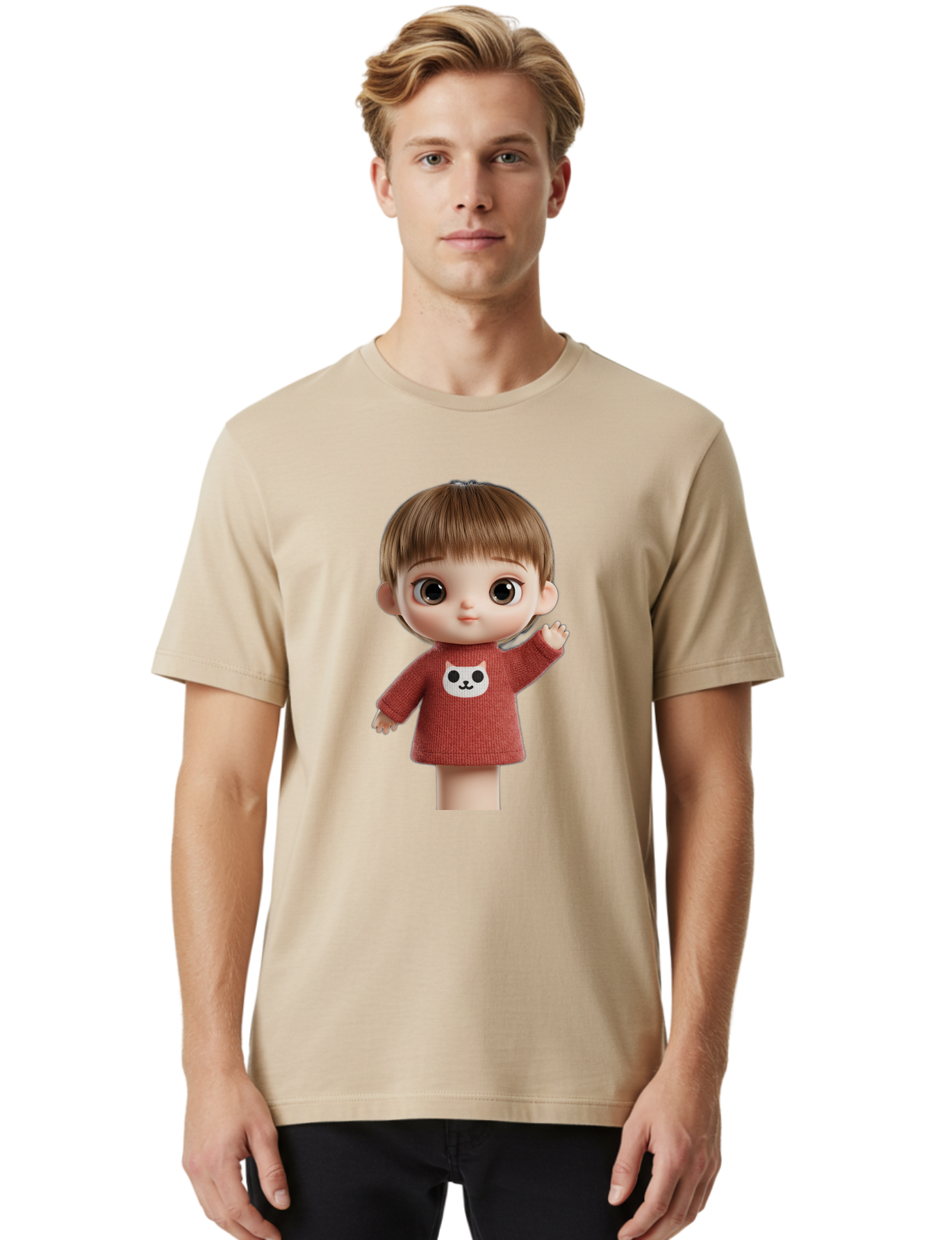 Blythe-Doll-5 Men'S Graphic Tee, 100% Cotton, Comfortable Casual Summer Wear, Machine Washable, Vintage Camera, Old Camera, Antique Camera, Black Camera, Classic Photography, Photography Equipment, Nostalgic Device, Film Camera, Camera Art Bal841