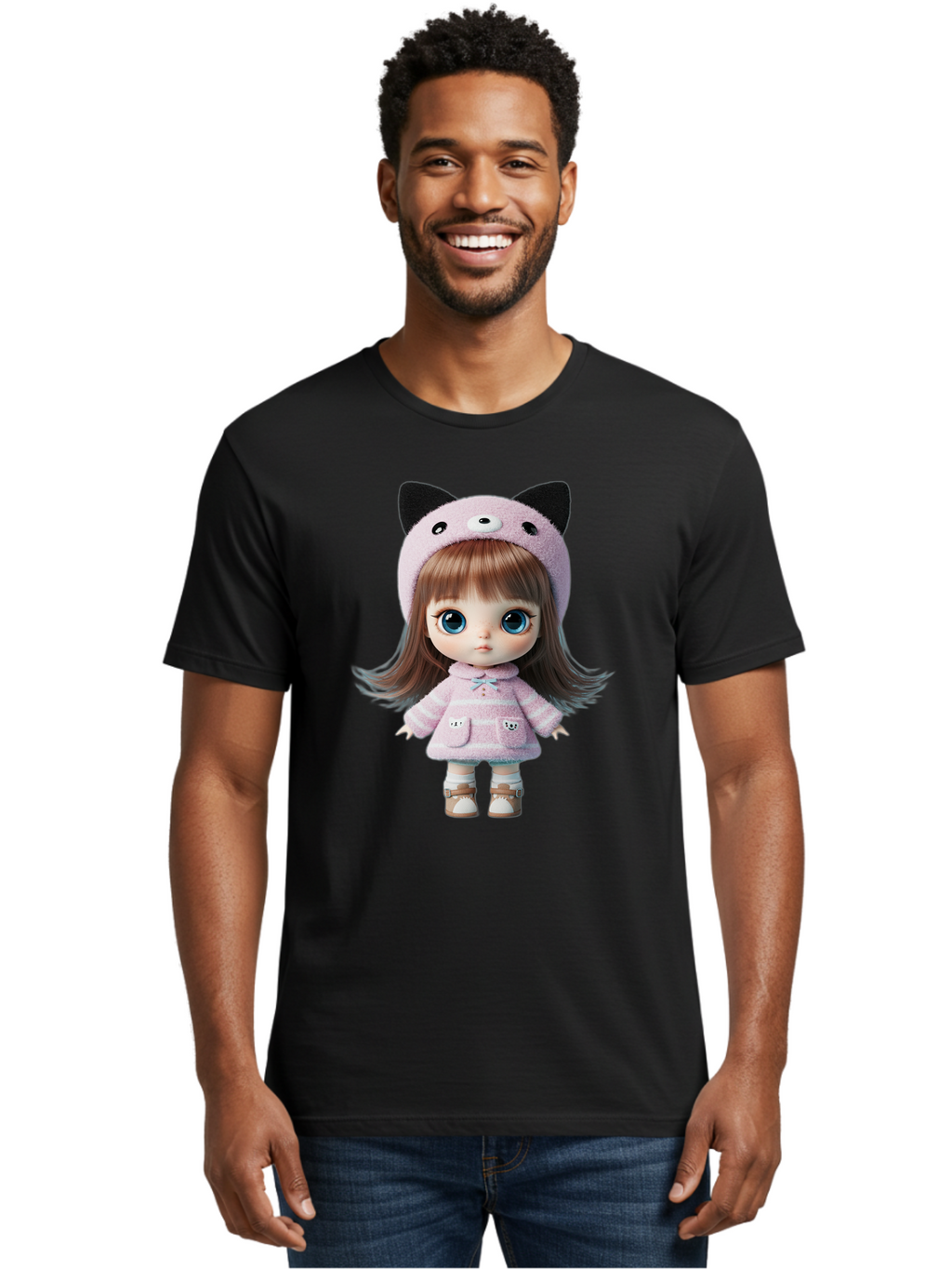 Blythe-Doll Men'S Graphic Tee, 100% Cotton, Comfortable Casual Summer Wear, Machine Washable, Vintage Camera, Old Camera, Antique Camera, Black Camera, Classic Photography, Photography Equipment, Nostalgic Device, Film Camera, Camera Art Bal842
