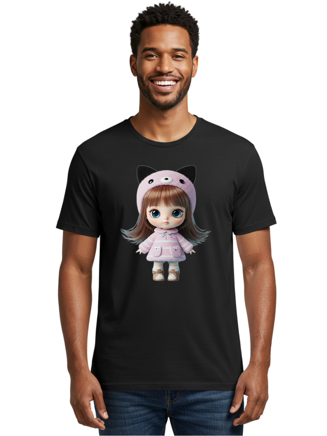 Blythe-Doll Men'S Graphic Tee, 100% Cotton, Comfortable Casual Summer Wear, Machine Washable, Vintage Camera, Old Camera, Antique Camera, Black Camera, Classic Photography, Photography Equipment, Nostalgic Device, Film Camera, Camera Art Bal842