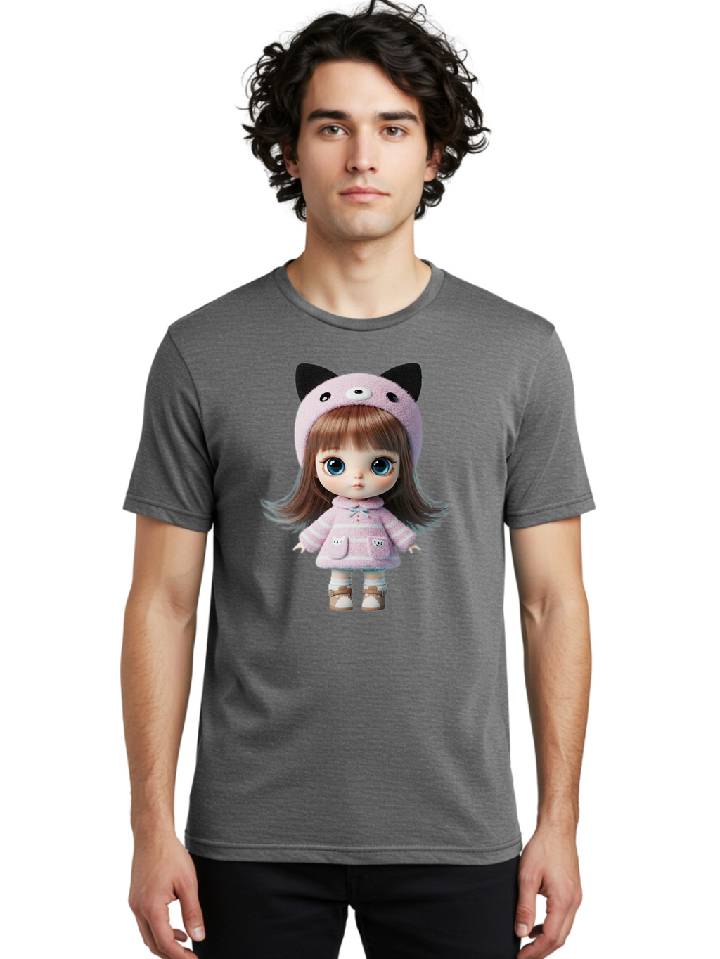 Blythe-Doll Men'S Graphic Tee, 100% Cotton, Comfortable Casual Summer Wear, Machine Washable, Vintage Camera, Old Camera, Antique Camera, Black Camera, Classic Photography, Photography Equipment, Nostalgic Device, Film Camera, Camera Art Bal842
