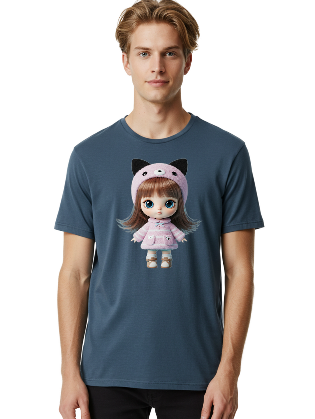 Blythe-Doll Men'S Graphic Tee, 100% Cotton, Comfortable Casual Summer Wear, Machine Washable, Vintage Camera, Old Camera, Antique Camera, Black Camera, Classic Photography, Photography Equipment, Nostalgic Device, Film Camera, Camera Art Bal842