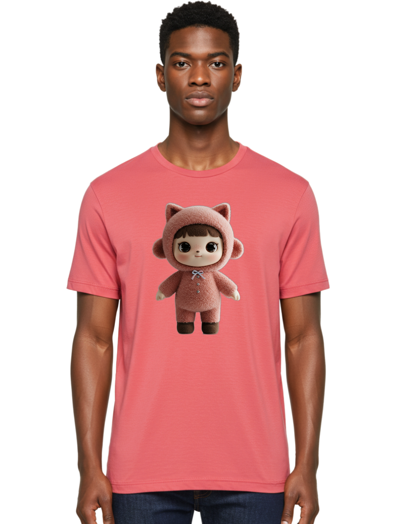 Blythe-Pink-Cat-Costume Men'S Graphic Tee, 100% Cotton, Comfortable Casual Summer Wear, Machine Washable, Vintage Camera, Old Camera, Antique Camera, Black Camera, Classic Photography, Photography Equipment, Nostalgic Device, Film Camera, Bal843