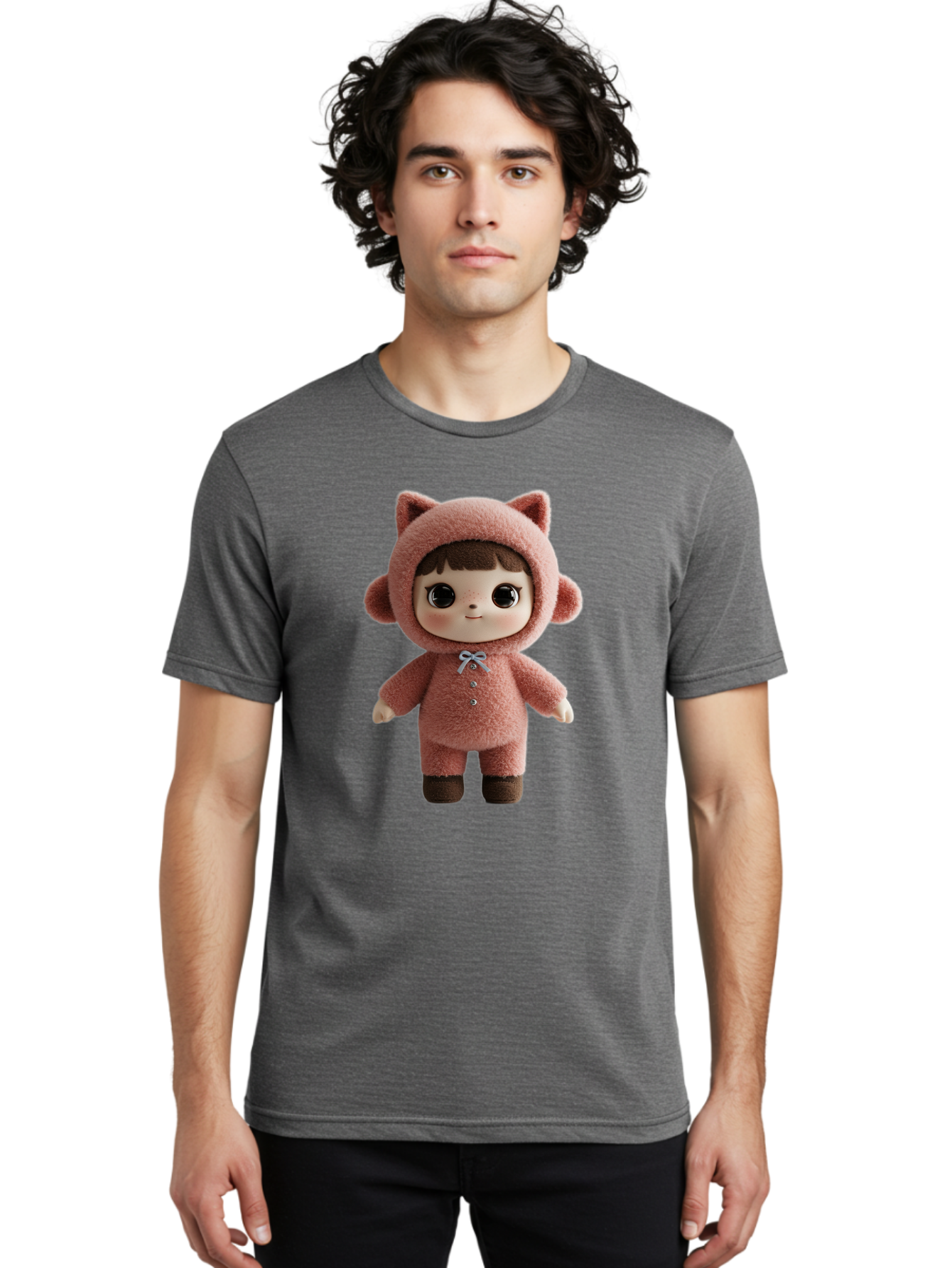 Blythe-Pink-Cat-Costume Men'S Graphic Tee, 100% Cotton, Comfortable Casual Summer Wear, Machine Washable, Vintage Camera, Old Camera, Antique Camera, Black Camera, Classic Photography, Photography Equipment, Nostalgic Device, Film Camera, Bal843