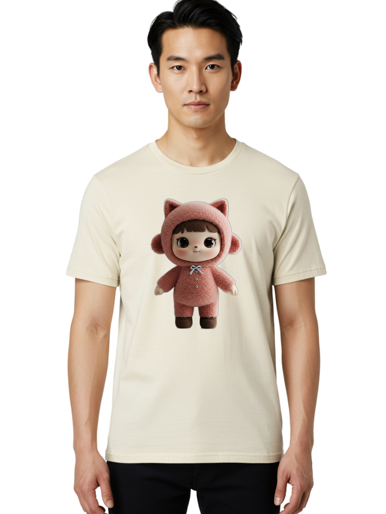 Blythe-Pink-Cat-Costume Men'S Graphic Tee, 100% Cotton, Comfortable Casual Summer Wear, Machine Washable, Vintage Camera, Old Camera, Antique Camera, Black Camera, Classic Photography, Photography Equipment, Nostalgic Device, Film Camera, Bal843