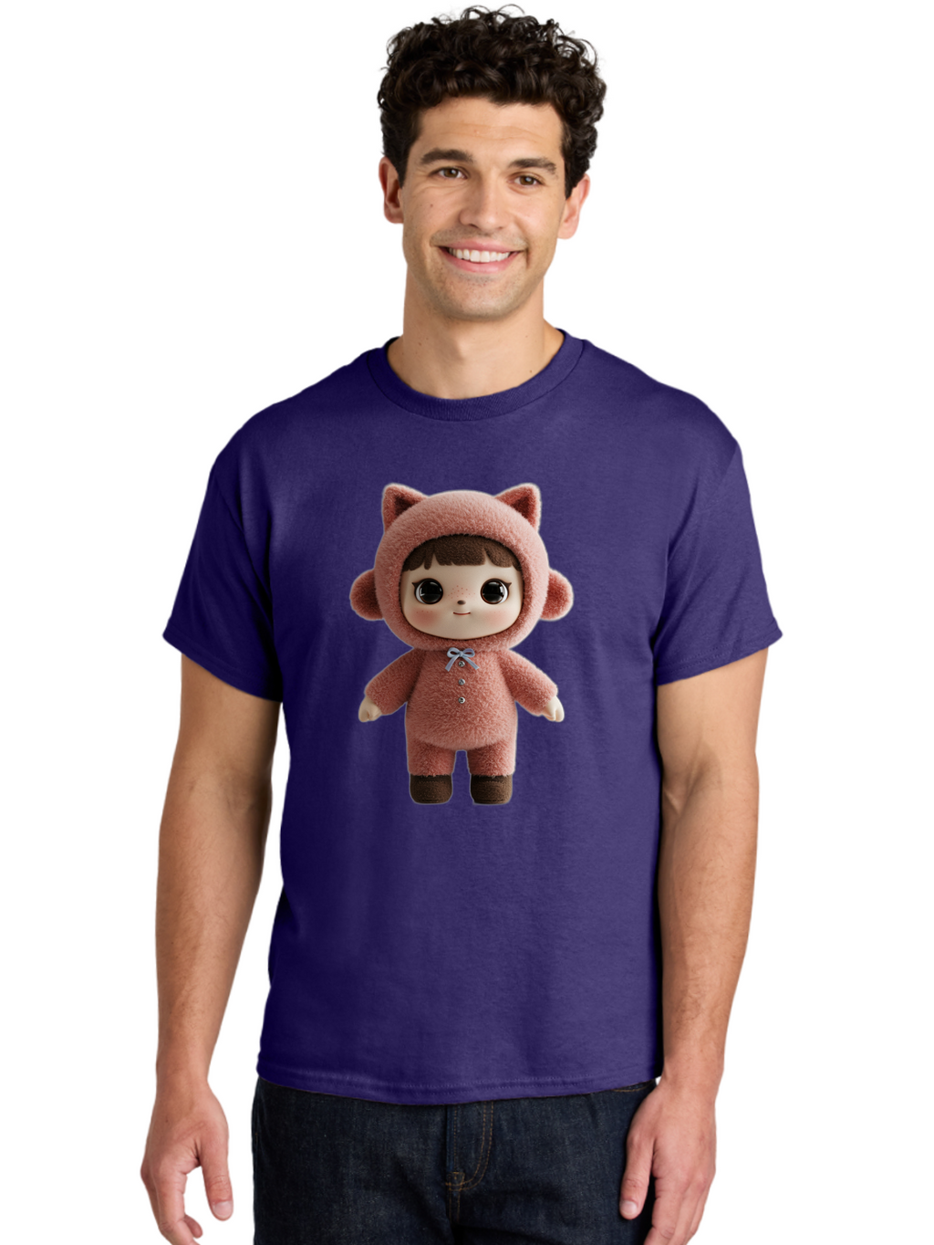 Blythe-Pink-Cat-Costume Men'S Graphic Tee, 100% Cotton, Comfortable Casual Summer Wear, Machine Washable, Vintage Camera, Old Camera, Antique Camera, Black Camera, Classic Photography, Photography Equipment, Nostalgic Device, Film Camera, Bal843