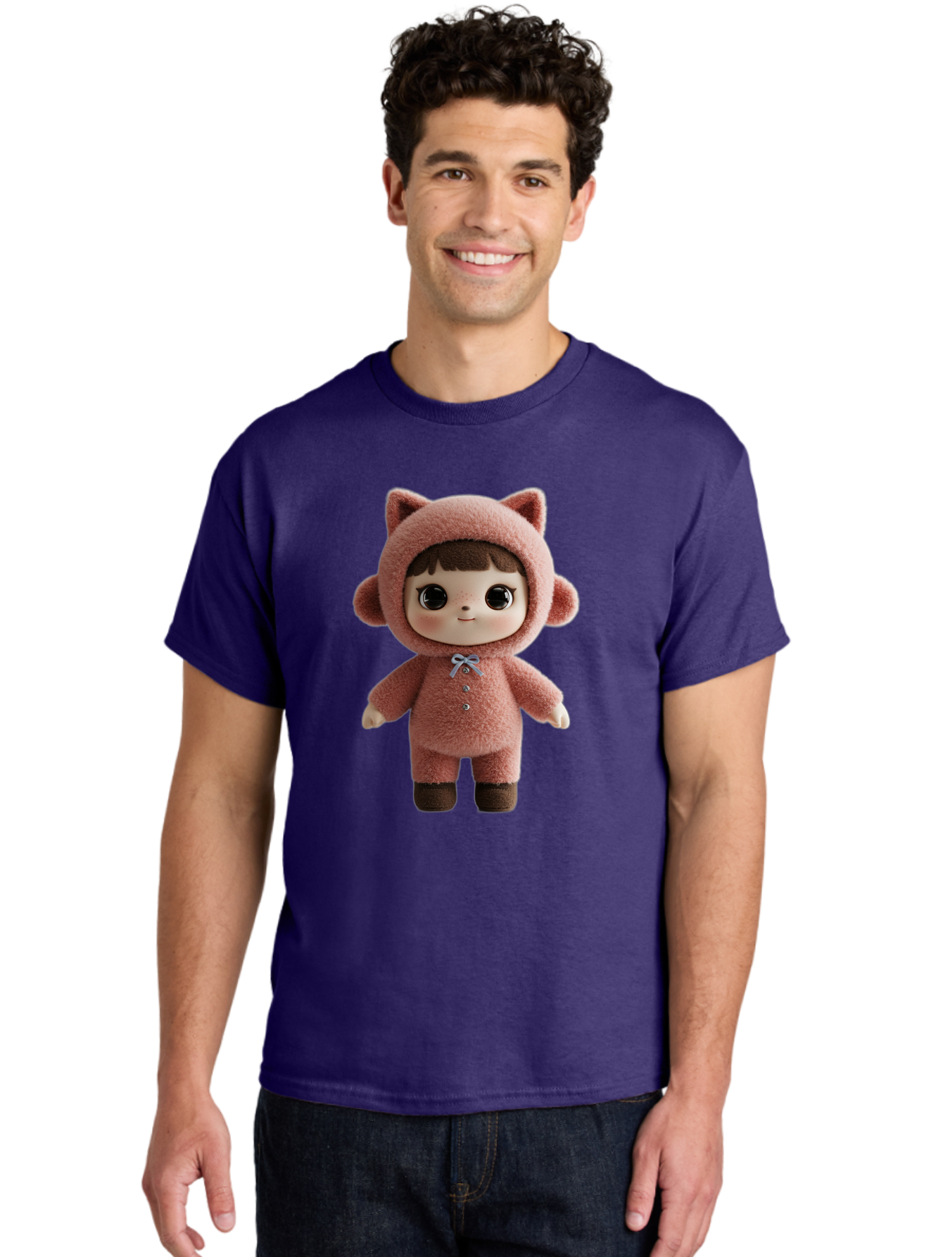 Blythe-Pink-Cat-Costume Men'S Graphic Tee, 100% Cotton, Comfortable Casual Summer Wear, Machine Washable, Vintage Camera, Old Camera, Antique Camera, Black Camera, Classic Photography, Photography Equipment, Nostalgic Device, Film Camera, Bal843