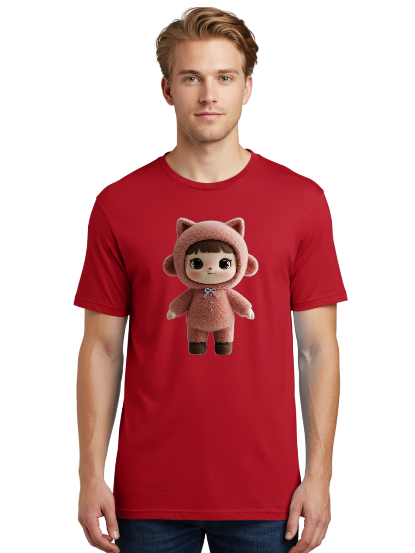 Blythe-Pink-Cat-Costume Men'S Graphic Tee, 100% Cotton, Comfortable Casual Summer Wear, Machine Washable, Vintage Camera, Old Camera, Antique Camera, Black Camera, Classic Photography, Photography Equipment, Nostalgic Device, Film Camera, Bal843