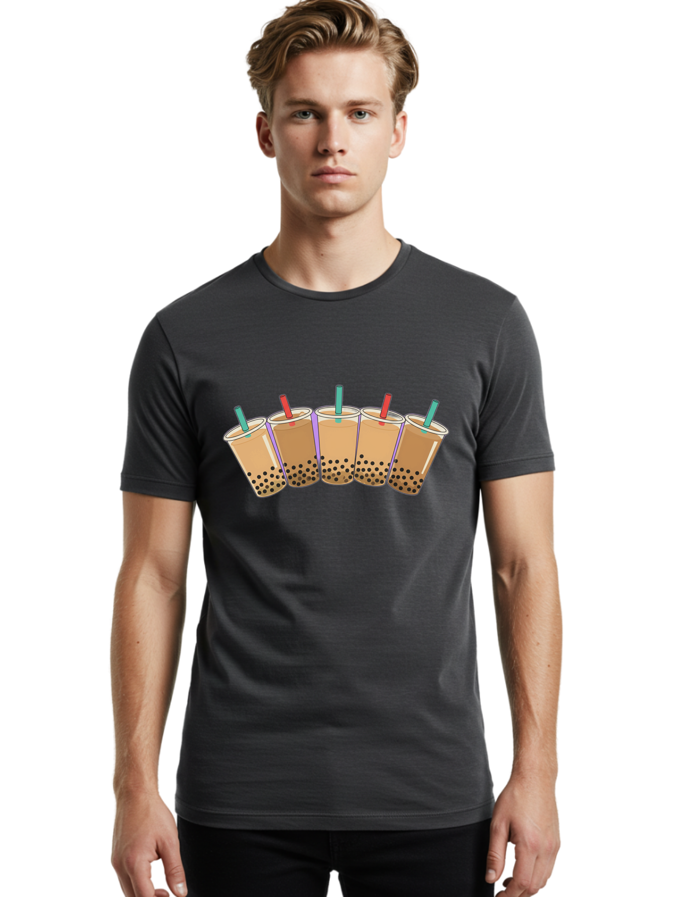Boba-Tea Men'S Graphic Tee, 100% Cotton, Comfortable Casual Summer Wear, Machine Washable, Vintage Camera, Old Camera, Antique Camera, Black Camera, Classic Photography, Photography Equipment, Nostalgic Device, Film Camera, Camera Art Bal844
