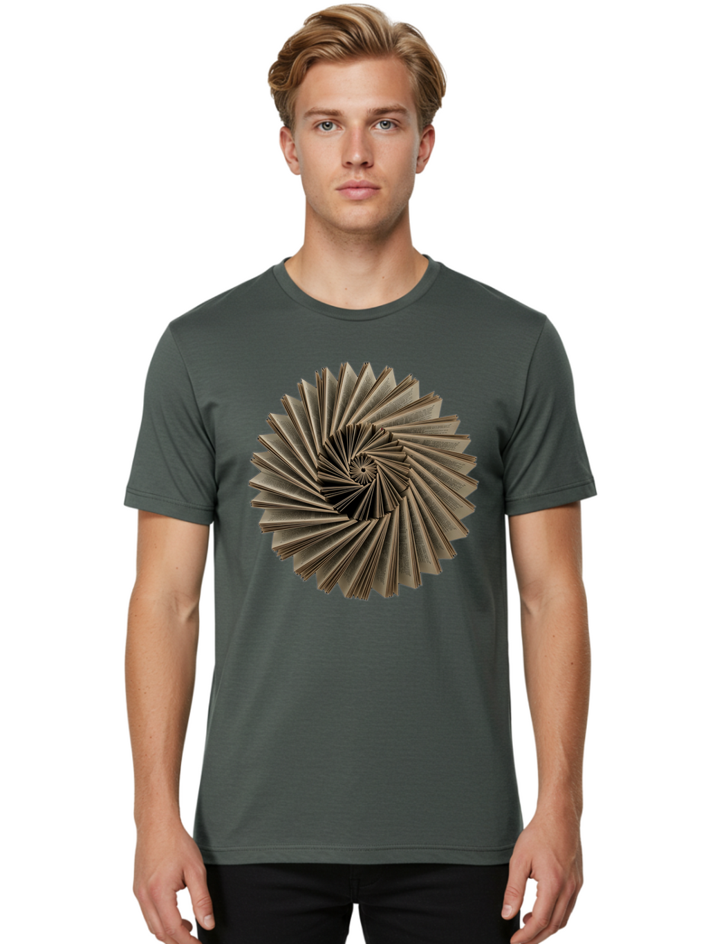 Book-Spiral Men'S Graphic Tee, 100% Cotton, Comfortable Casual Summer Wear, Machine Washable, Vintage Camera, Old Camera, Antique Camera, Black Camera, Classic Photography, Photography Equipment, Nostalgic Device, Film Camera, Camera Art Bal849