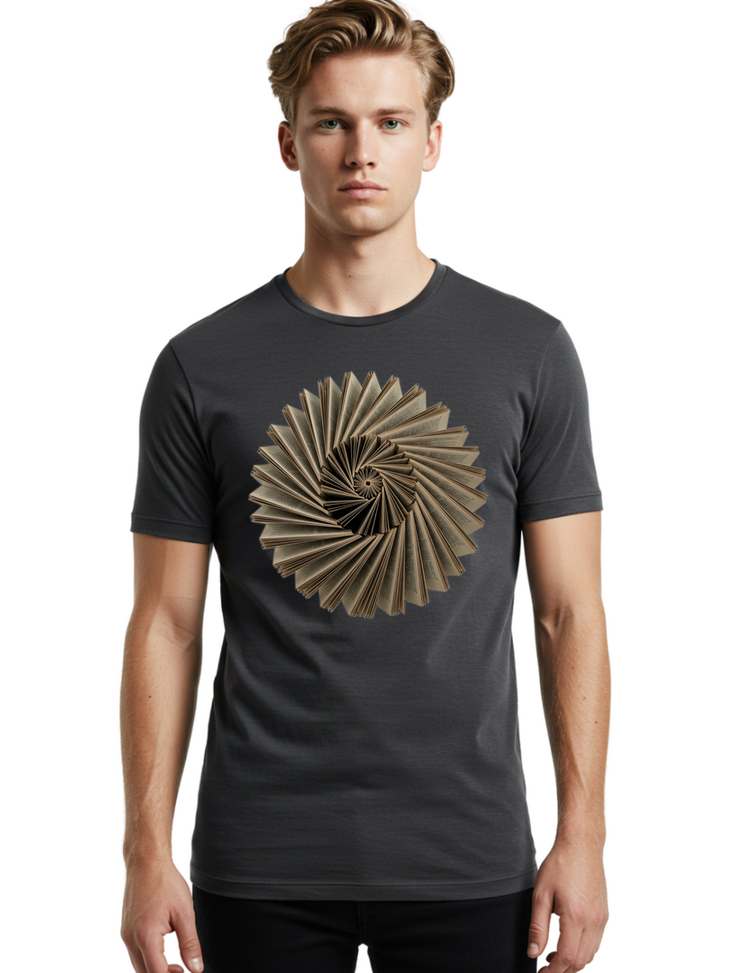 Book-Spiral Men'S Graphic Tee, 100% Cotton, Comfortable Casual Summer Wear, Machine Washable, Vintage Camera, Old Camera, Antique Camera, Black Camera, Classic Photography, Photography Equipment, Nostalgic Device, Film Camera, Camera Art Bal849
