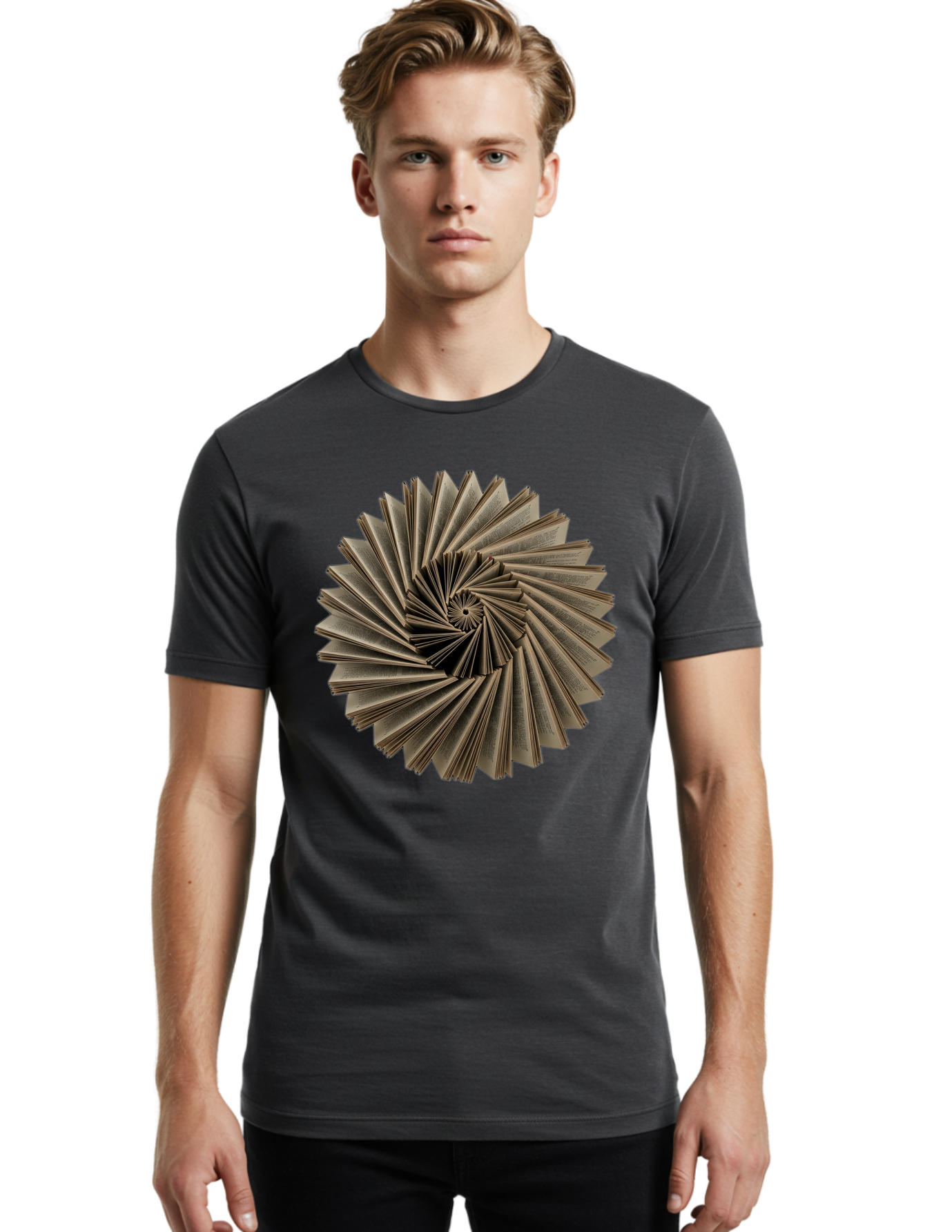 Book-Spiral Men'S Graphic Tee, 100% Cotton, Comfortable Casual Summer Wear, Machine Washable, Vintage Camera, Old Camera, Antique Camera, Black Camera, Classic Photography, Photography Equipment, Nostalgic Device, Film Camera, Camera Art Bal849