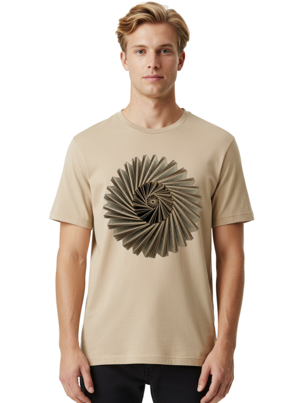 Book-Spiral Men'S Graphic Tee, 100% Cotton, Comfortable Casual Summer Wear, Machine Washable, Vintage Camera, Old Camera, Antique Camera, Black Camera, Classic Photography, Photography Equipment, Nostalgic Device, Film Camera, Camera Art Bal849