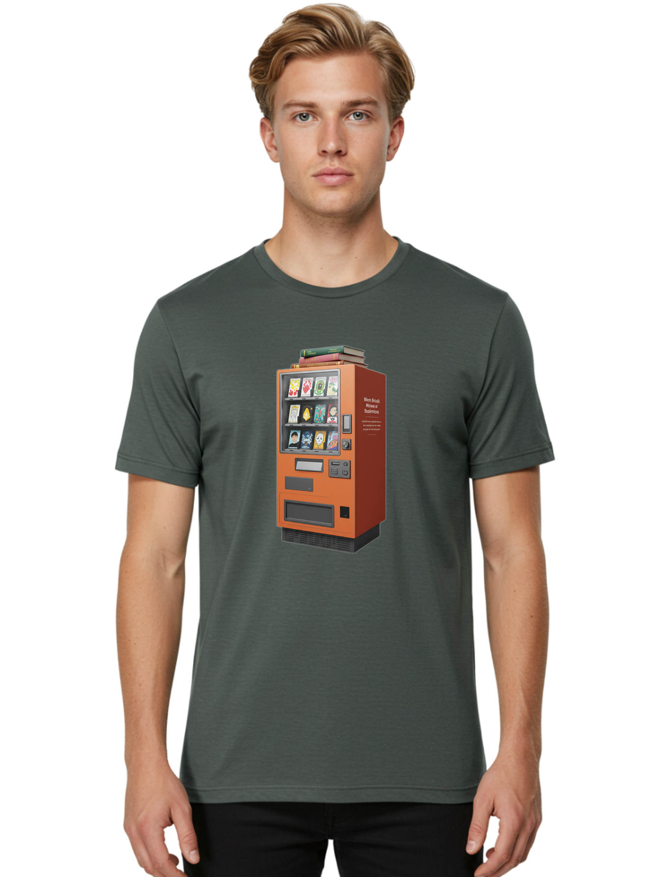 Book-Vending-Machine Men'S Graphic Tee, 100% Cotton, Comfortable Casual Summer Wear, Machine Washable, Vintage Camera, Old Camera, Antique Camera, Black Camera, Classic Photography, Photography Equipment, Nostalgic Device, Film Camera, Bal850