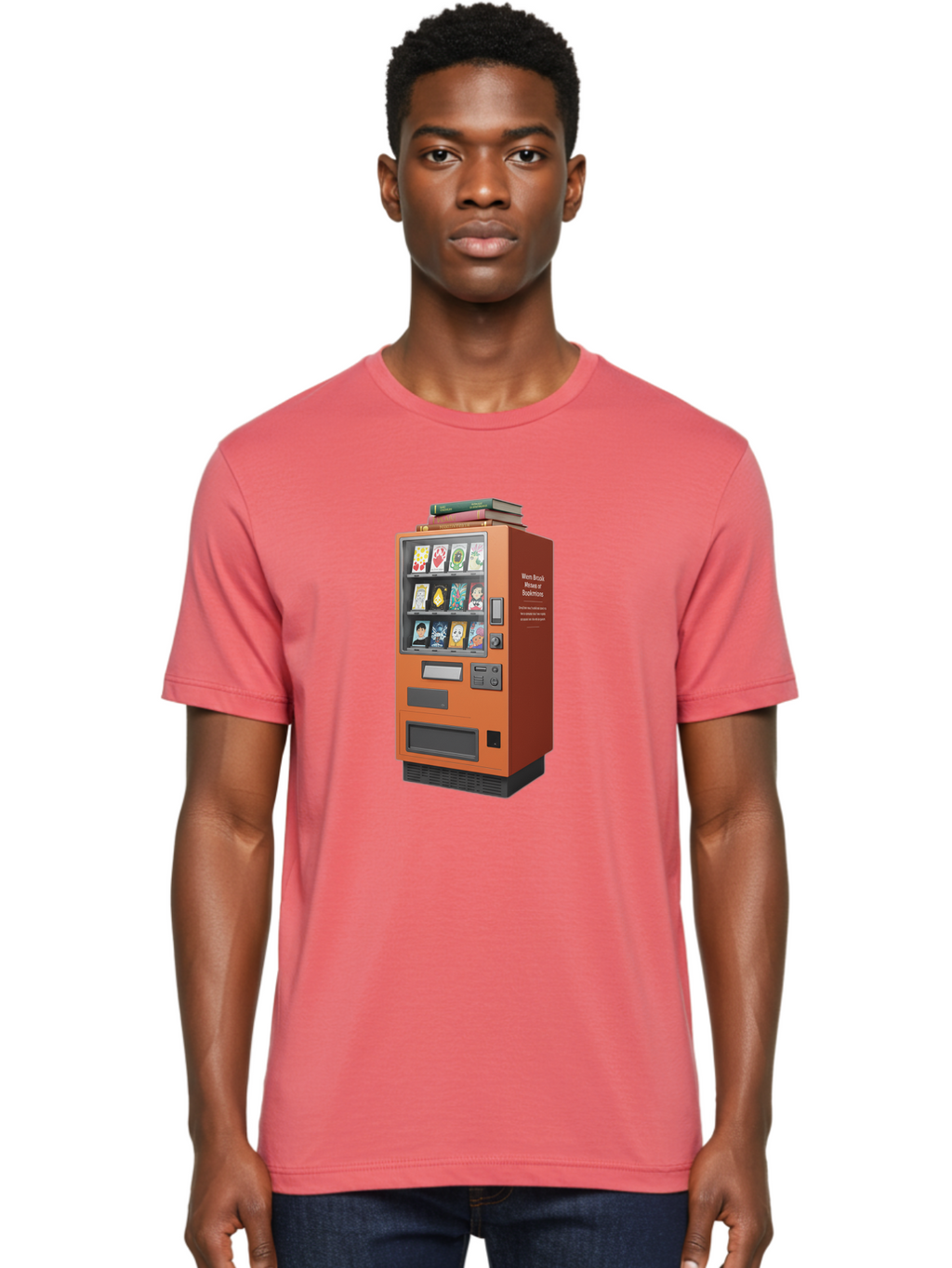 Book-Vending-Machine Men'S Graphic Tee, 100% Cotton, Comfortable Casual Summer Wear, Machine Washable, Vintage Camera, Old Camera, Antique Camera, Black Camera, Classic Photography, Photography Equipment, Nostalgic Device, Film Camera, Bal850