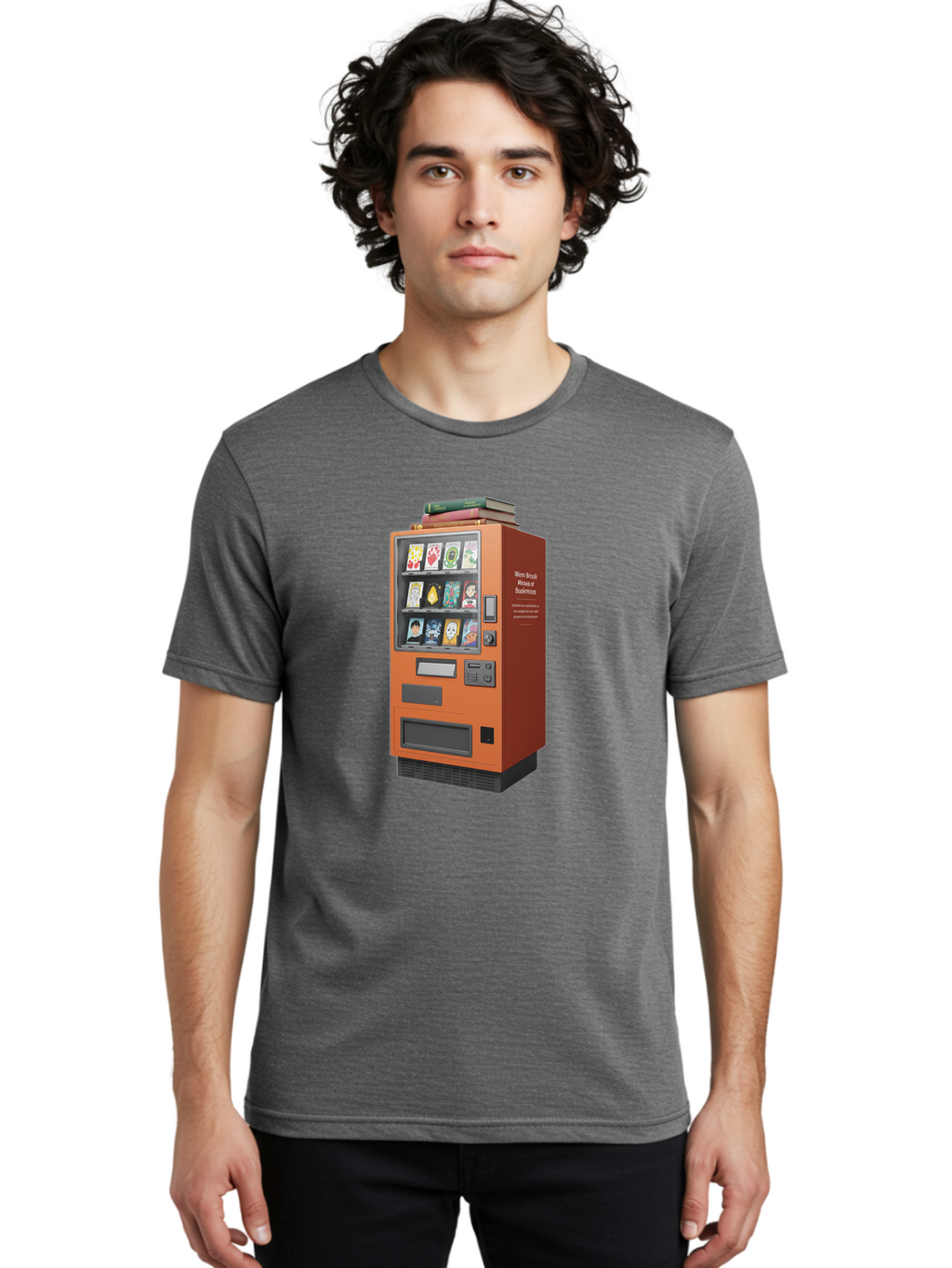 Book-Vending-Machine Men'S Graphic Tee, 100% Cotton, Comfortable Casual Summer Wear, Machine Washable, Vintage Camera, Old Camera, Antique Camera, Black Camera, Classic Photography, Photography Equipment, Nostalgic Device, Film Camera, Bal850