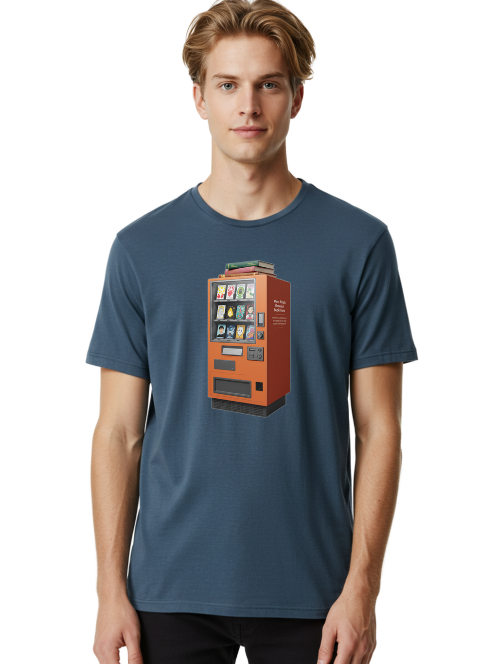 Book-Vending-Machine Men'S Graphic Tee, 100% Cotton, Comfortable Casual Summer Wear, Machine Washable, Vintage Camera, Old Camera, Antique Camera, Black Camera, Classic Photography, Photography Equipment, Nostalgic Device, Film Camera, Bal850