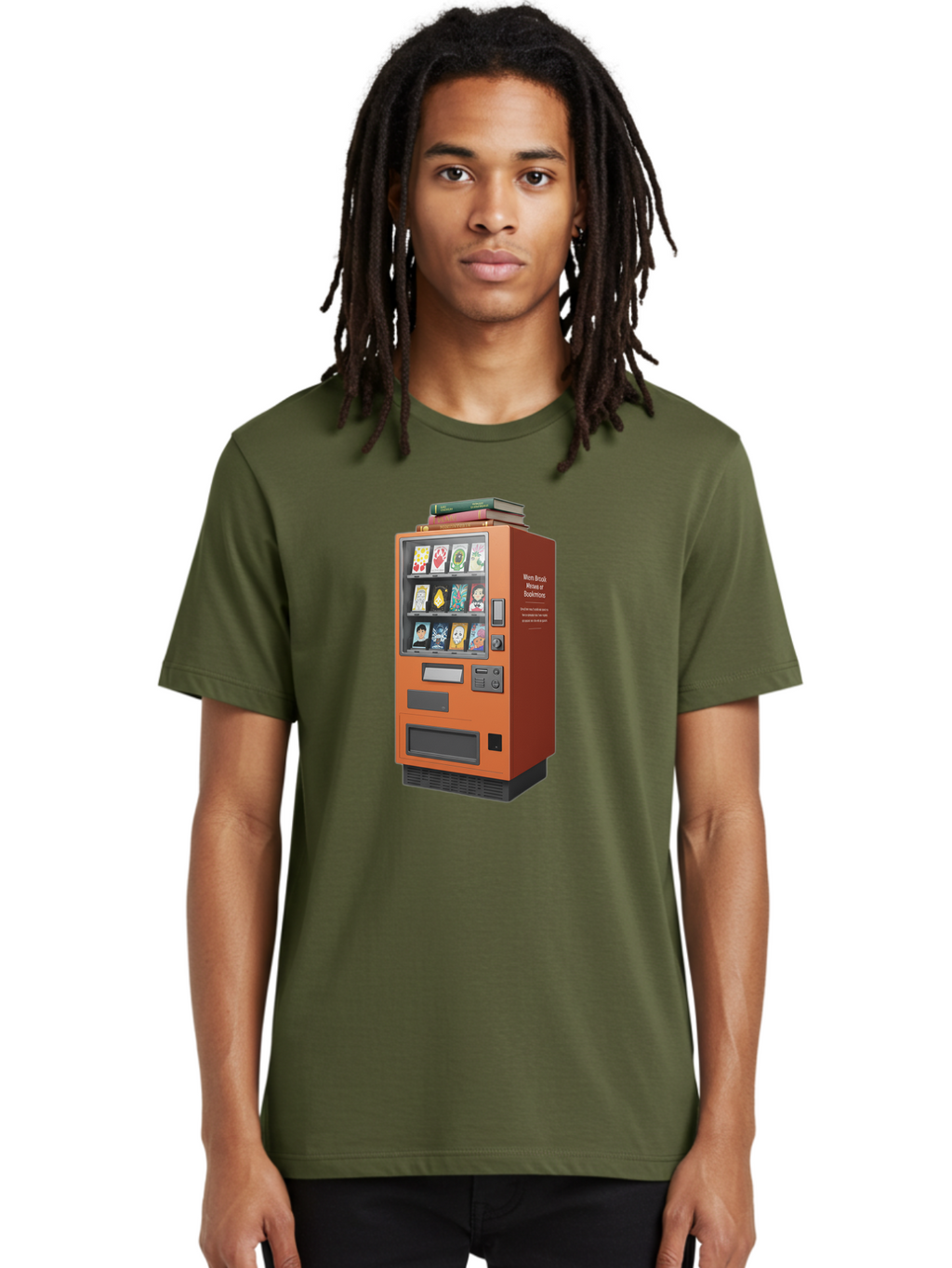 Book-Vending-Machine Men'S Graphic Tee, 100% Cotton, Comfortable Casual Summer Wear, Machine Washable, Vintage Camera, Old Camera, Antique Camera, Black Camera, Classic Photography, Photography Equipment, Nostalgic Device, Film Camera, Bal850