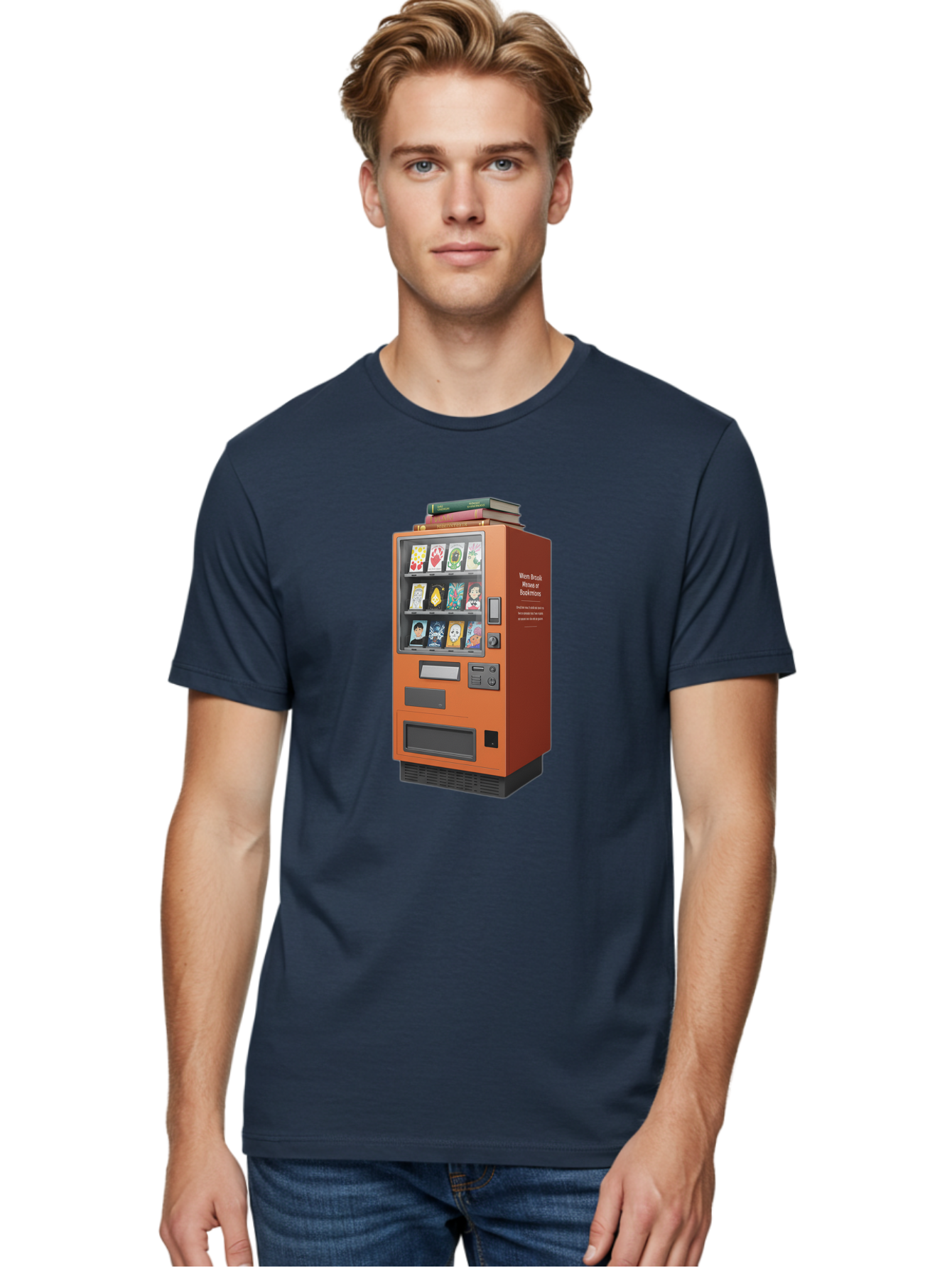 Book-Vending-Machine Men'S Graphic Tee, 100% Cotton, Comfortable Casual Summer Wear, Machine Washable, Vintage Camera, Old Camera, Antique Camera, Black Camera, Classic Photography, Photography Equipment, Nostalgic Device, Film Camera, Bal850