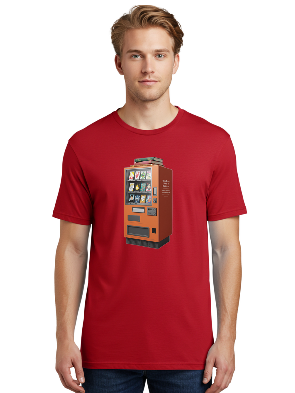 Book-Vending-Machine Men'S Graphic Tee, 100% Cotton, Comfortable Casual Summer Wear, Machine Washable, Vintage Camera, Old Camera, Antique Camera, Black Camera, Classic Photography, Photography Equipment, Nostalgic Device, Film Camera, Bal850