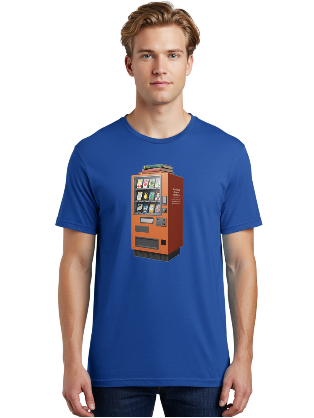 Book-Vending-Machine Men'S Graphic Tee, 100% Cotton, Comfortable Casual Summer Wear, Machine Washable, Vintage Camera, Old Camera, Antique Camera, Black Camera, Classic Photography, Photography Equipment, Nostalgic Device, Film Camera, Bal850