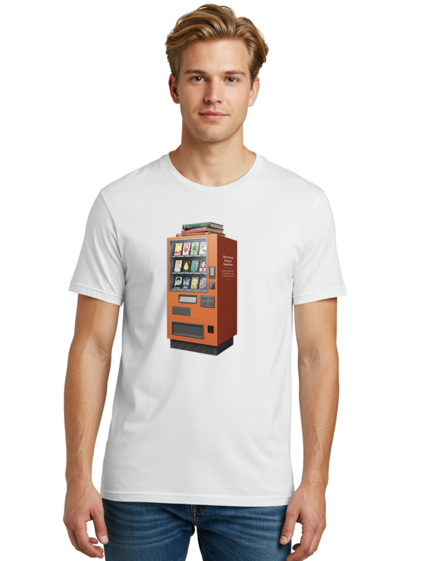 Book-Vending-Machine Men'S Graphic Tee, 100% Cotton, Comfortable Casual Summer Wear, Machine Washable, Vintage Camera, Old Camera, Antique Camera, Black Camera, Classic Photography, Photography Equipment, Nostalgic Device, Film Camera, Bal850