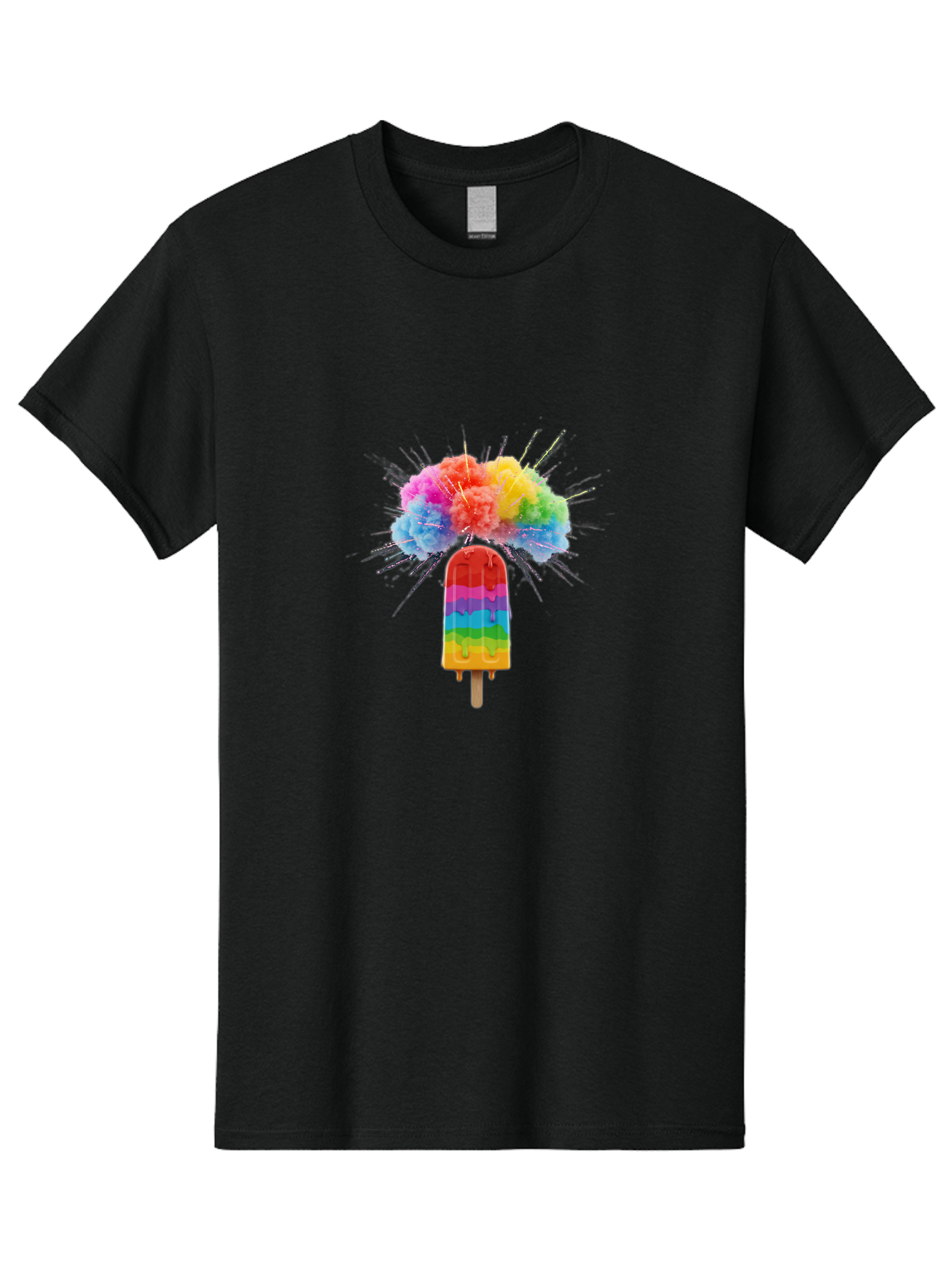Boom-Rainbow-Popsicle Men'S Graphic Tee, 100% Cotton, Comfortable Casual Summer Wear, Machine Washable, Vintage Camera, Old Camera, Antique Camera, Black Camera, Classic Photography, Photography Equipment, Nostalgic Device, Film Camera, Bal851