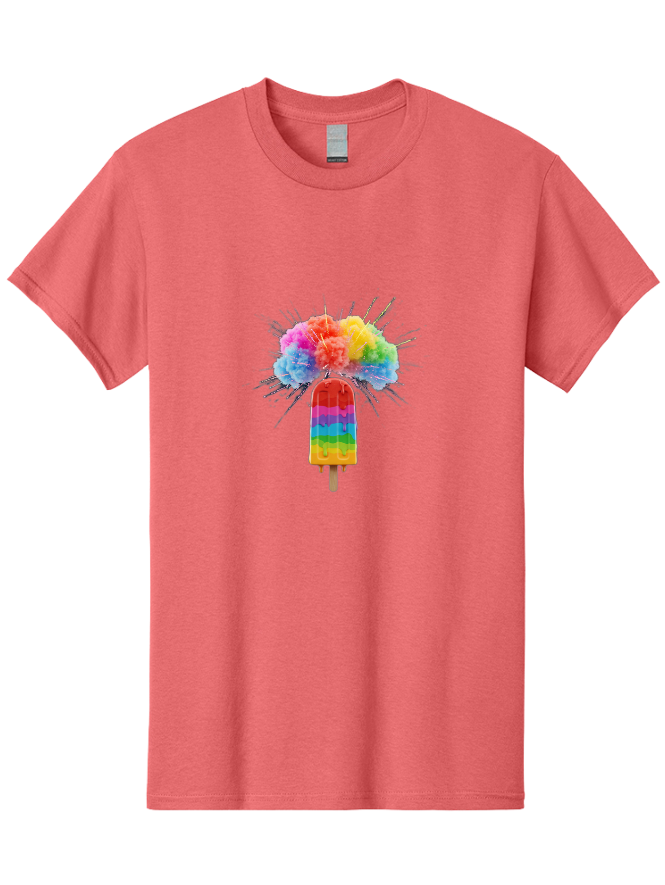 Boom-Rainbow-Popsicle Men'S Graphic Tee, 100% Cotton, Comfortable Casual Summer Wear, Machine Washable, Vintage Camera, Old Camera, Antique Camera, Black Camera, Classic Photography, Photography Equipment, Nostalgic Device, Film Camera, Bal851