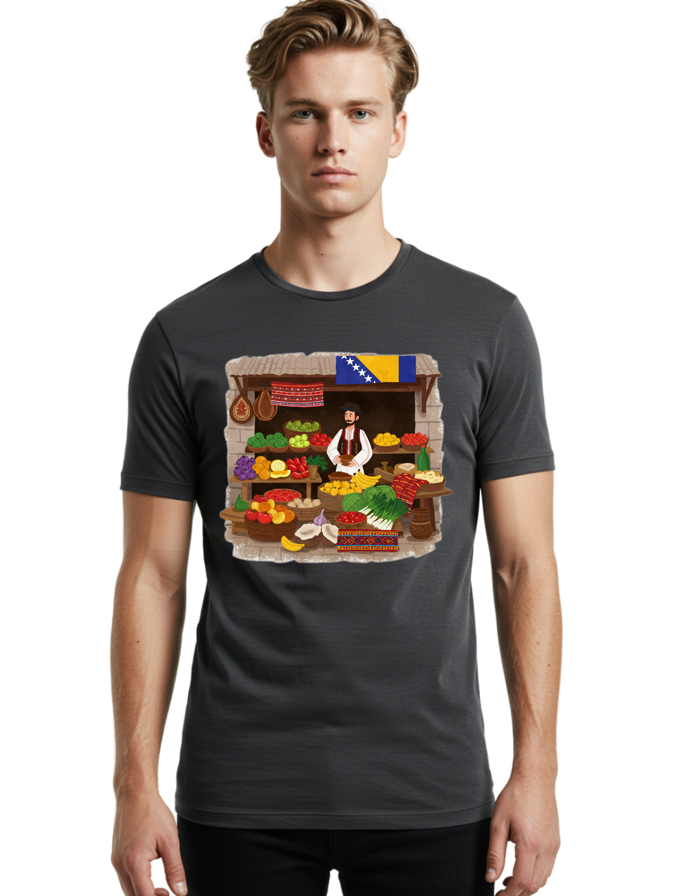 Bosnia-And-Herzegovina-Market Men'S Graphic Tee, 100% Cotton, Comfortable Casual Summer Wear, Machine Washable, Vintage Camera, Old Camera, Antique Camera, Black Camera, Classic Photography, Photography Equipment, Nostalgic Device, Bal854