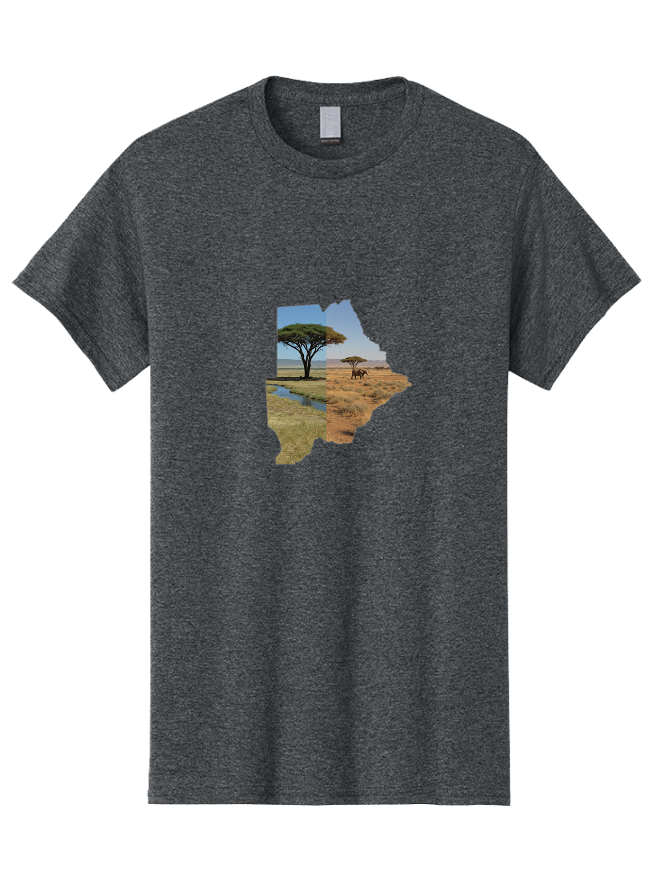 Botswana-Landscape Men'S Graphic Tee, 100% Cotton, Comfortable Casual Summer Wear, Machine Washable, Vintage Camera, Old Camera, Antique Camera, Black Camera, Classic Photography, Photography Equipment, Nostalgic Device, Film Camera, Bal856