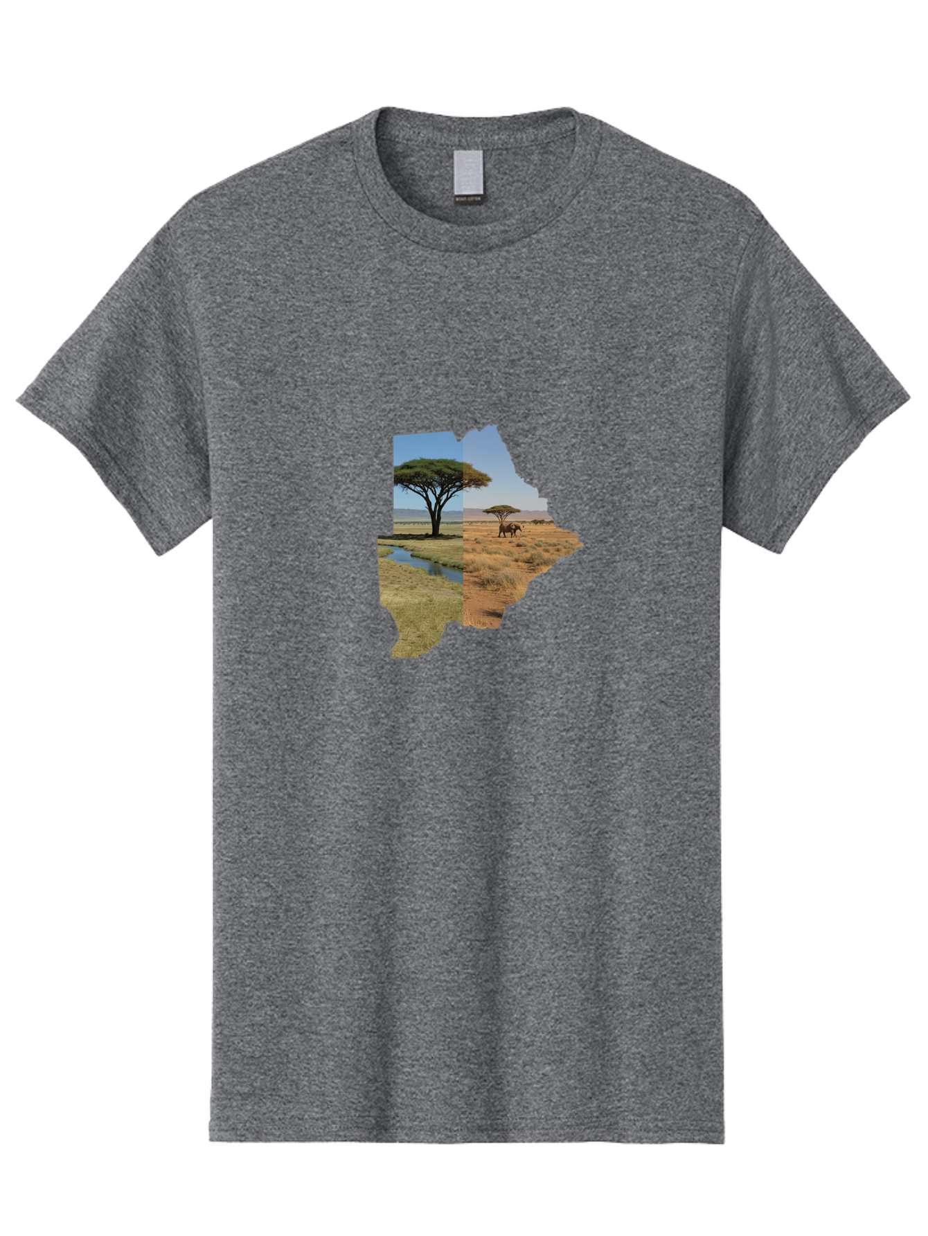 Botswana-Landscape Men'S Graphic Tee, 100% Cotton, Comfortable Casual Summer Wear, Machine Washable, Vintage Camera, Old Camera, Antique Camera, Black Camera, Classic Photography, Photography Equipment, Nostalgic Device, Film Camera, Bal856