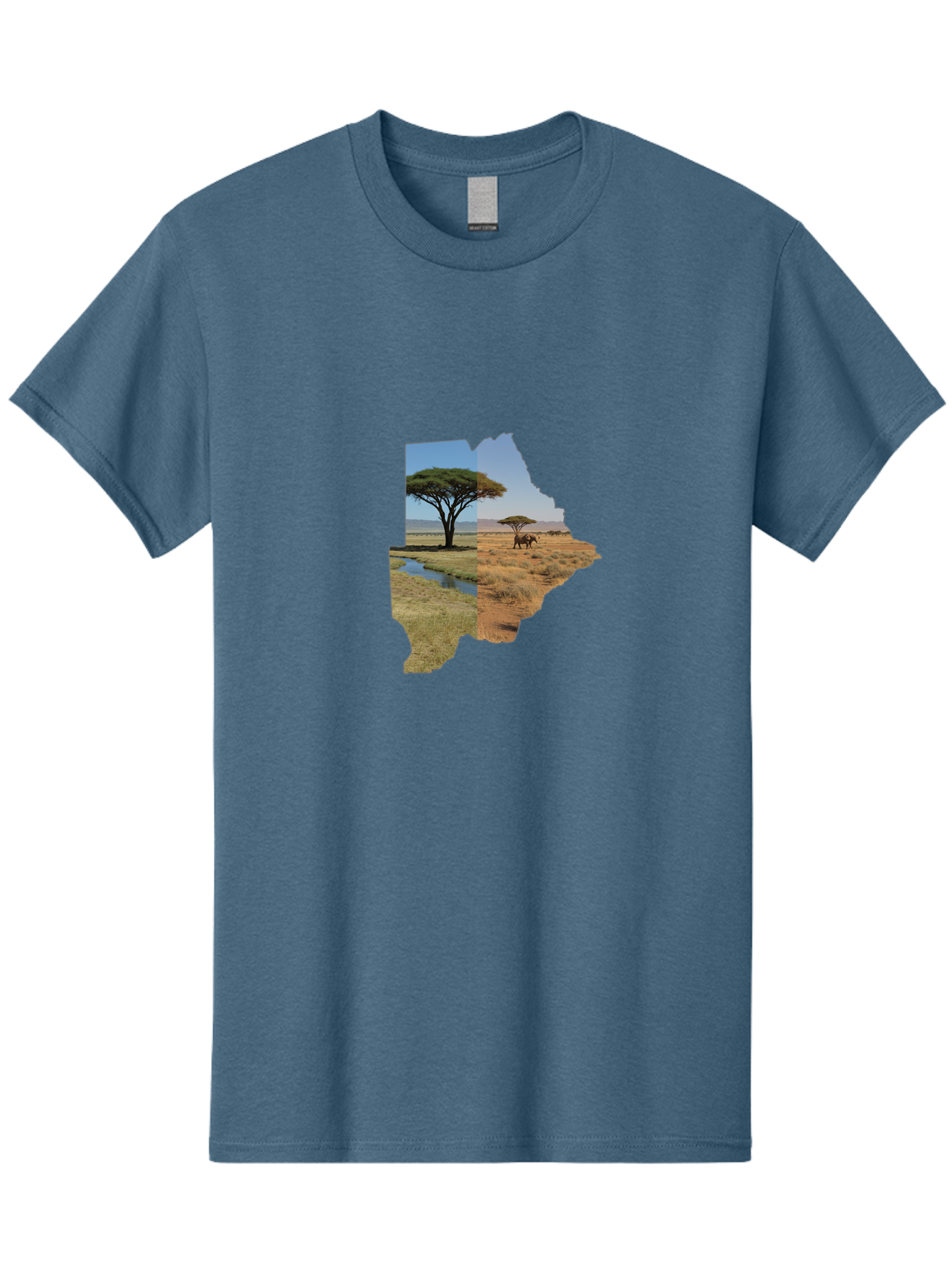 Botswana-Landscape Men'S Graphic Tee, 100% Cotton, Comfortable Casual Summer Wear, Machine Washable, Vintage Camera, Old Camera, Antique Camera, Black Camera, Classic Photography, Photography Equipment, Nostalgic Device, Film Camera, Bal856
