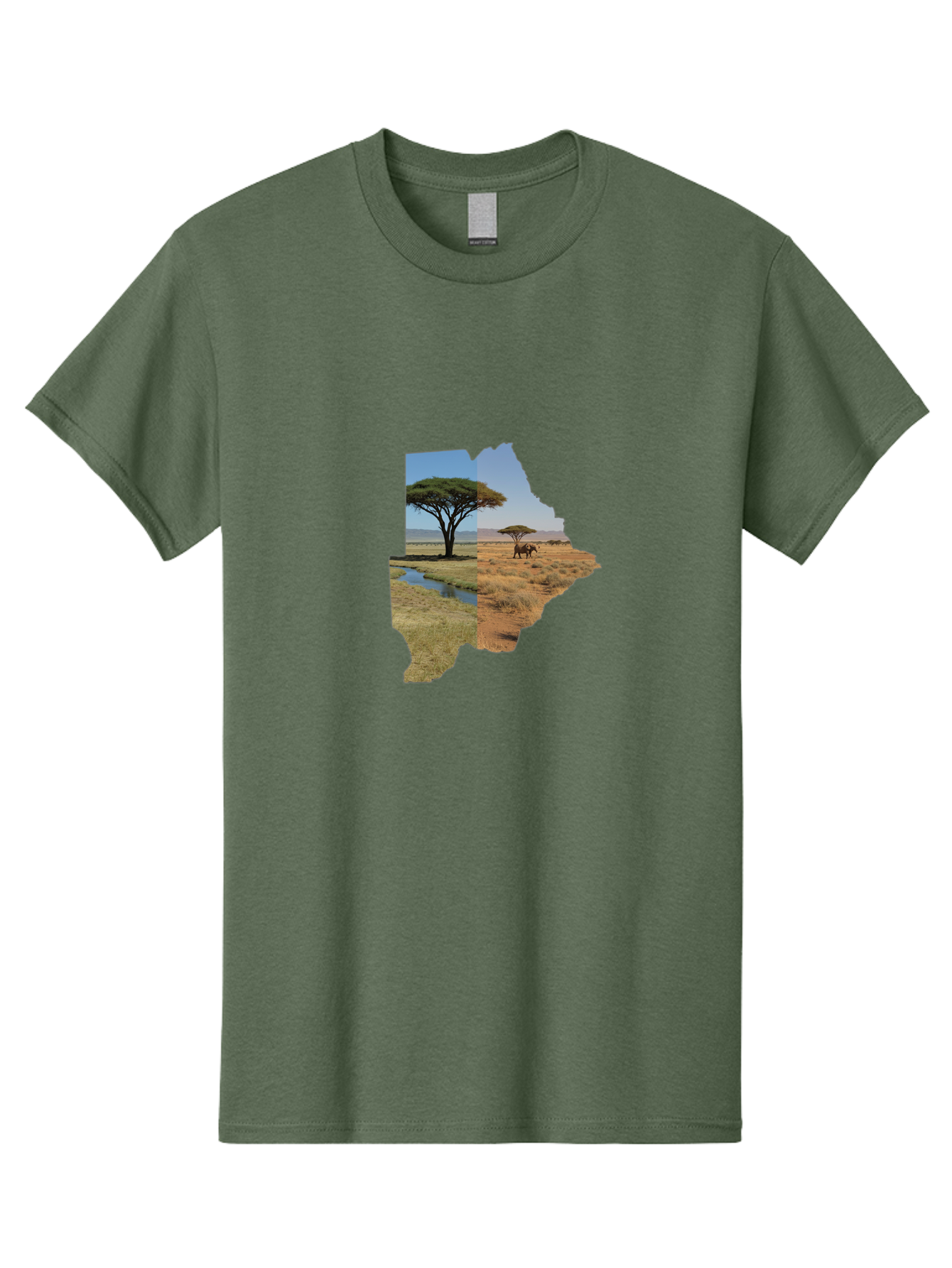 Botswana-Landscape Men'S Graphic Tee, 100% Cotton, Comfortable Casual Summer Wear, Machine Washable, Vintage Camera, Old Camera, Antique Camera, Black Camera, Classic Photography, Photography Equipment, Nostalgic Device, Film Camera, Bal856