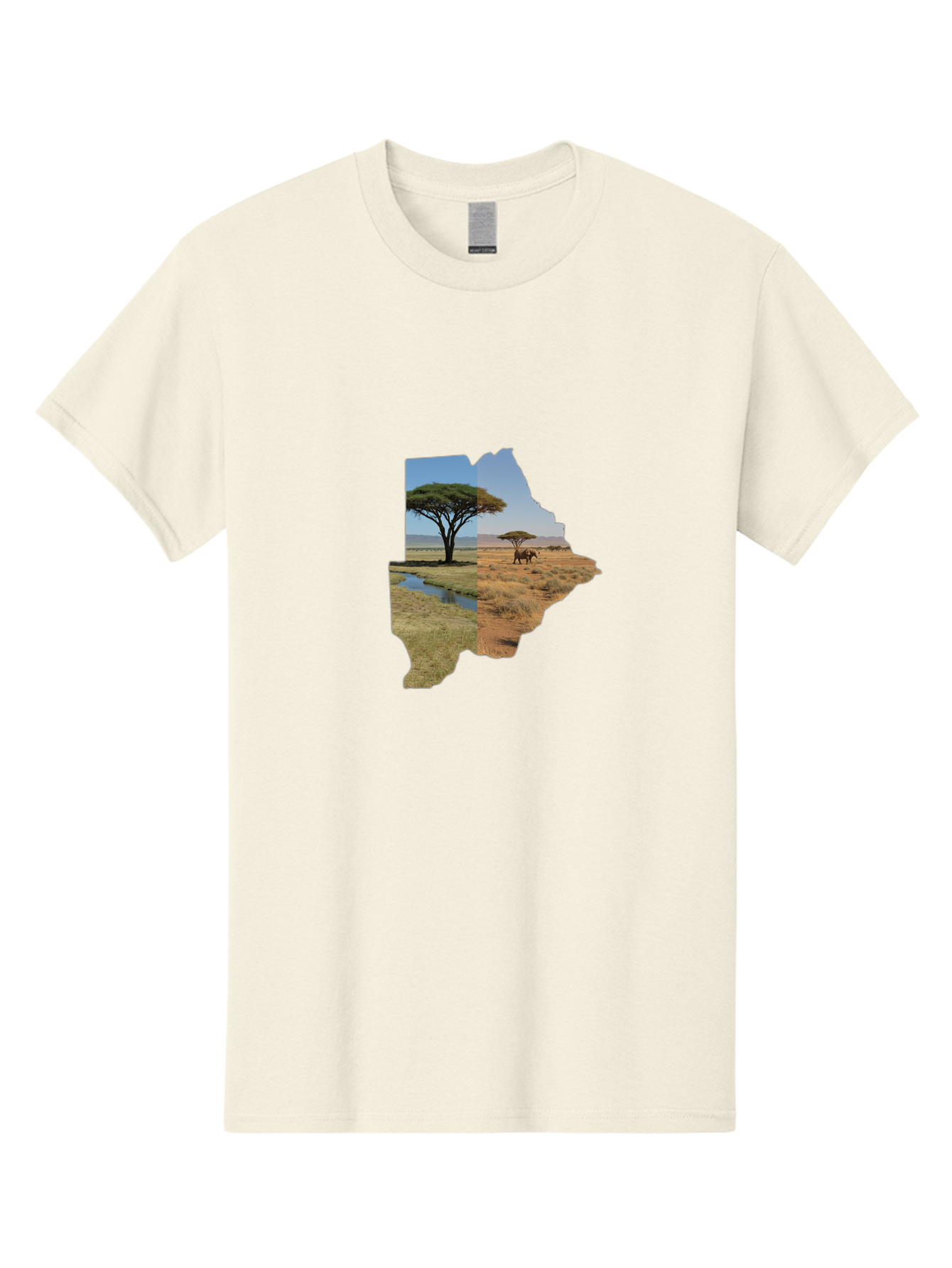 Botswana-Landscape Men'S Graphic Tee, 100% Cotton, Comfortable Casual Summer Wear, Machine Washable, Vintage Camera, Old Camera, Antique Camera, Black Camera, Classic Photography, Photography Equipment, Nostalgic Device, Film Camera, Bal856