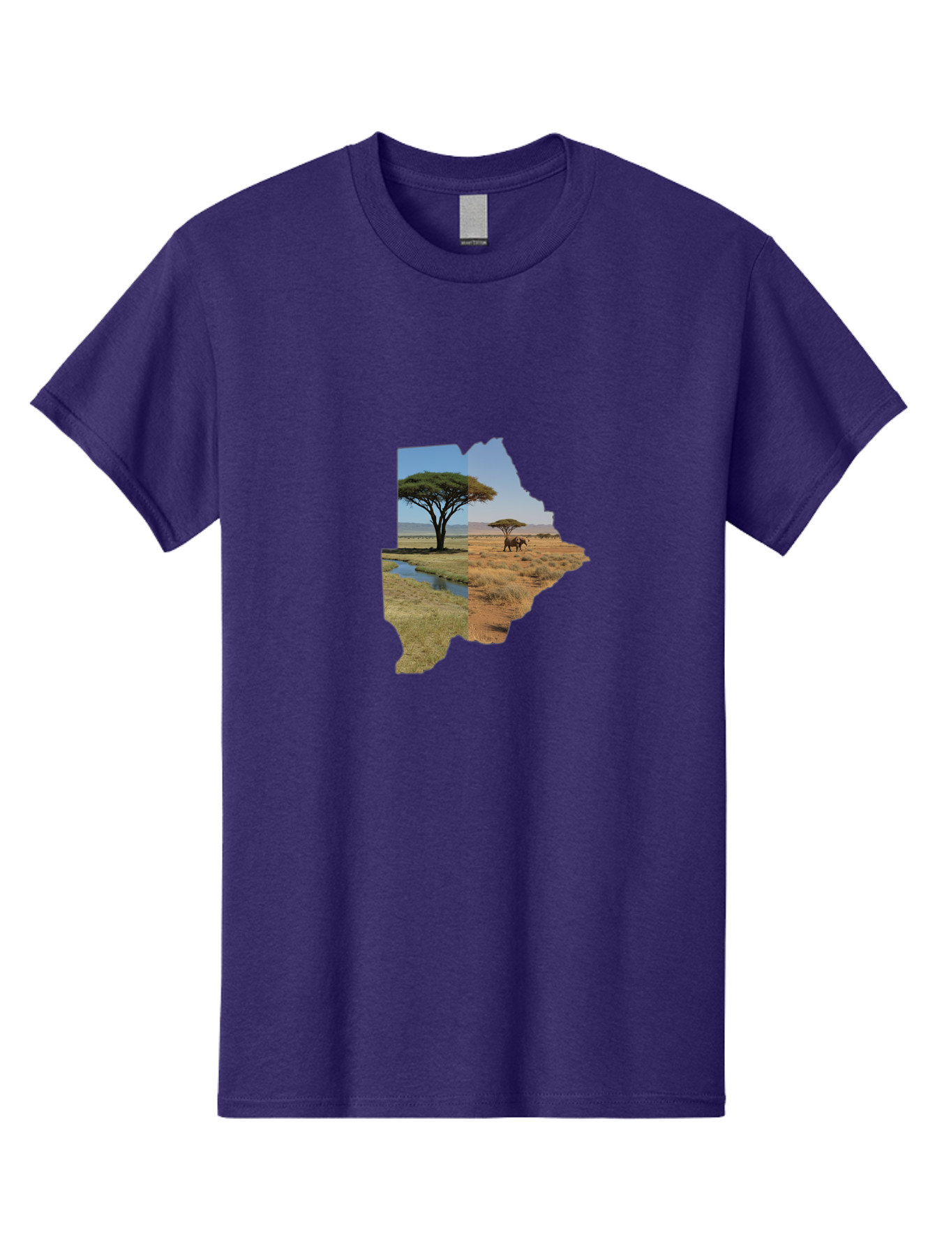 Botswana-Landscape Men'S Graphic Tee, 100% Cotton, Comfortable Casual Summer Wear, Machine Washable, Vintage Camera, Old Camera, Antique Camera, Black Camera, Classic Photography, Photography Equipment, Nostalgic Device, Film Camera, Bal856