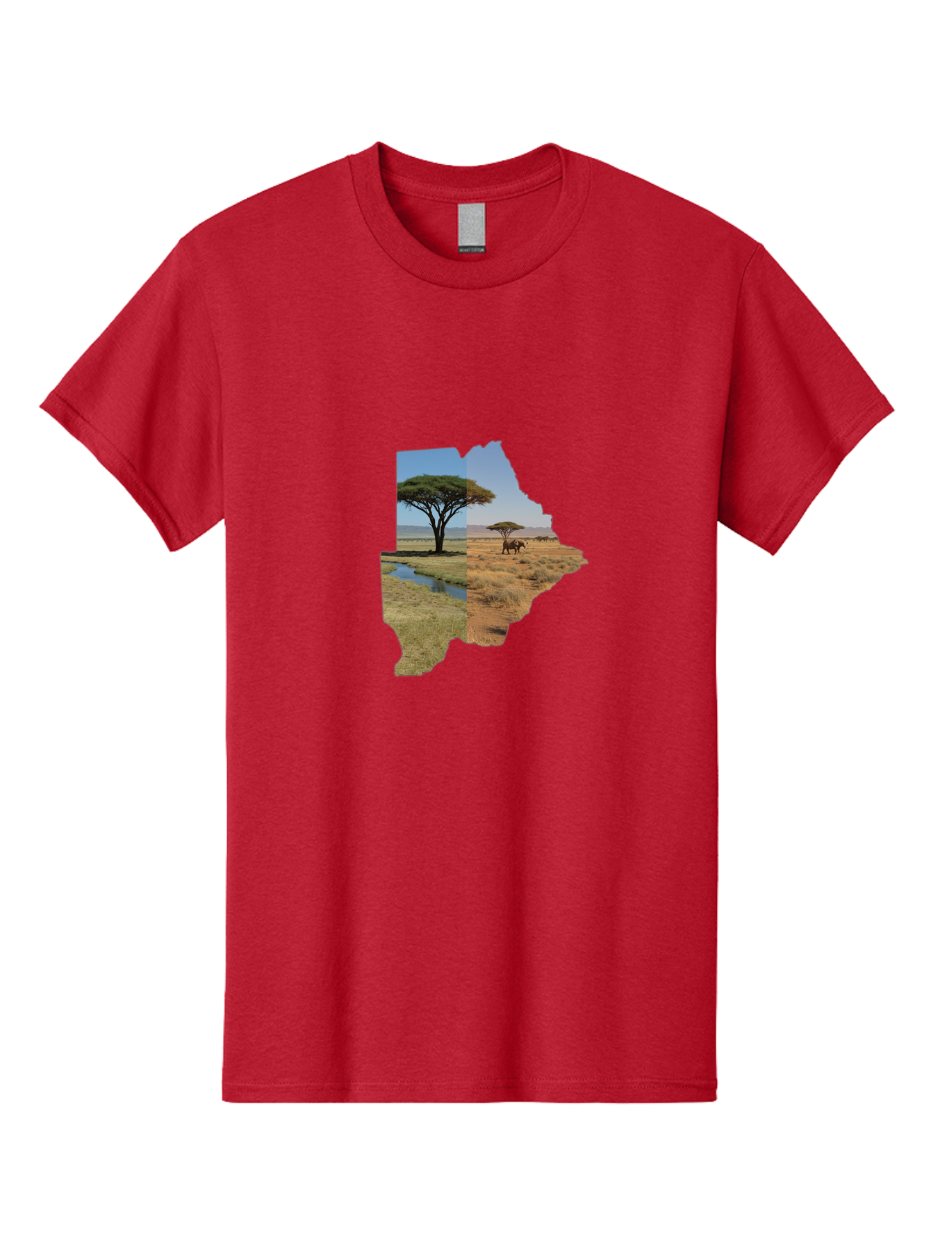 Botswana-Landscape Men'S Graphic Tee, 100% Cotton, Comfortable Casual Summer Wear, Machine Washable, Vintage Camera, Old Camera, Antique Camera, Black Camera, Classic Photography, Photography Equipment, Nostalgic Device, Film Camera, Bal856