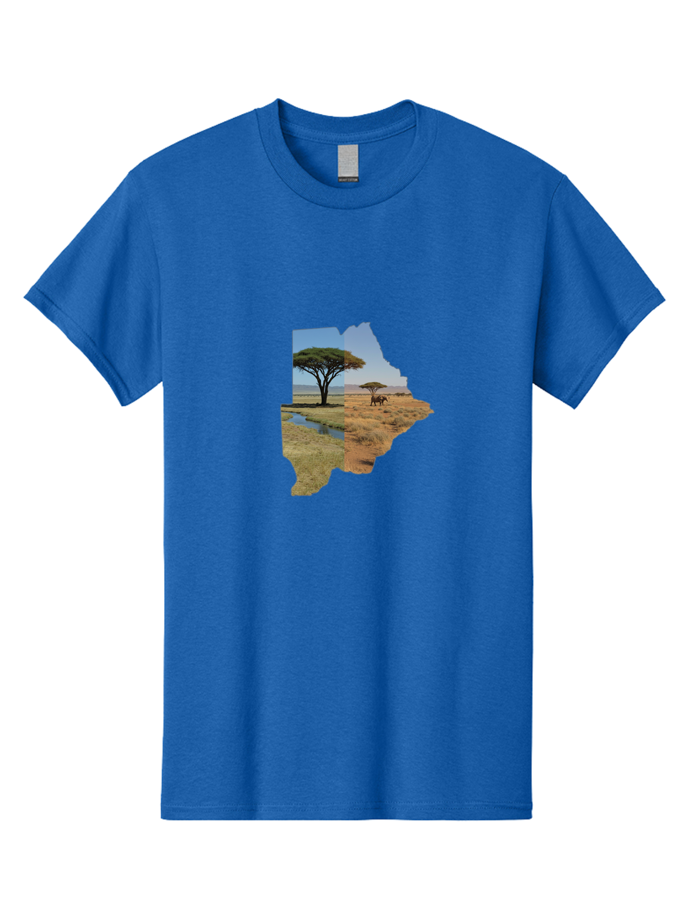 Botswana-Landscape Men'S Graphic Tee, 100% Cotton, Comfortable Casual Summer Wear, Machine Washable, Vintage Camera, Old Camera, Antique Camera, Black Camera, Classic Photography, Photography Equipment, Nostalgic Device, Film Camera, Bal856
