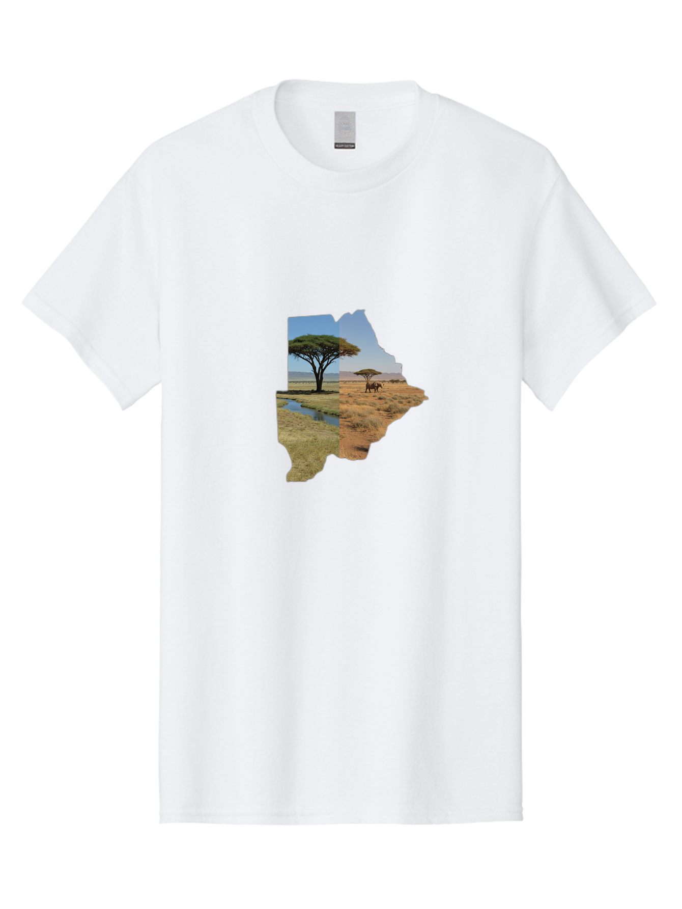 Botswana-Landscape Men'S Graphic Tee, 100% Cotton, Comfortable Casual Summer Wear, Machine Washable, Vintage Camera, Old Camera, Antique Camera, Black Camera, Classic Photography, Photography Equipment, Nostalgic Device, Film Camera, Bal856
