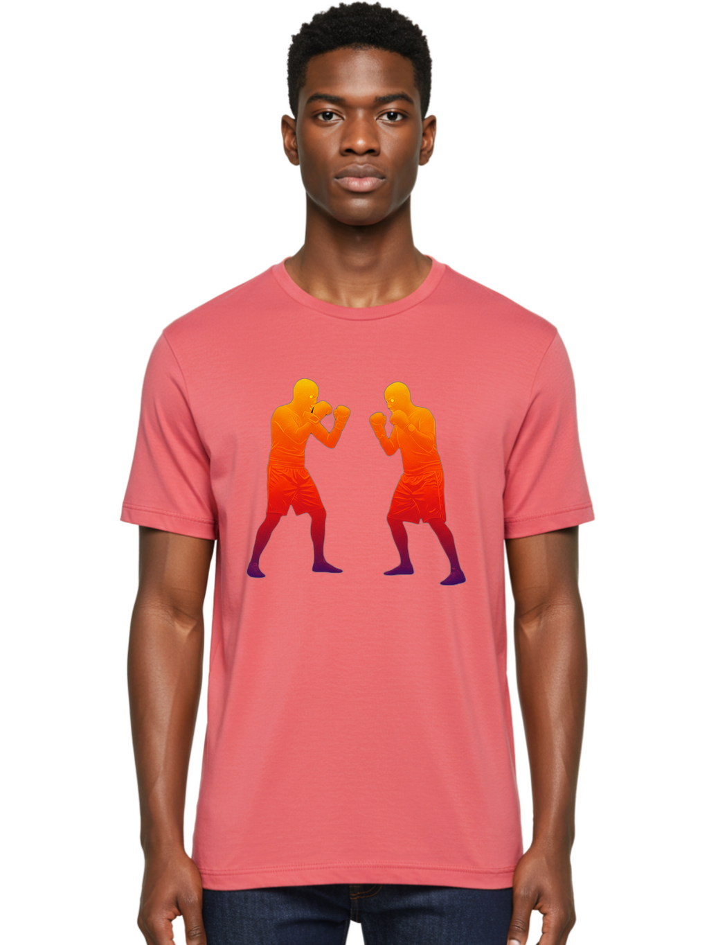 Boxing-Silhouettes Men'S Graphic Tee, 100% Cotton, Comfortable Casual Summer Wear, Machine Washable, Vintage Camera, Old Camera, Antique Camera, Black Camera, Classic Photography, Photography Equipment, Nostalgic Device, Film Camera, Bal860