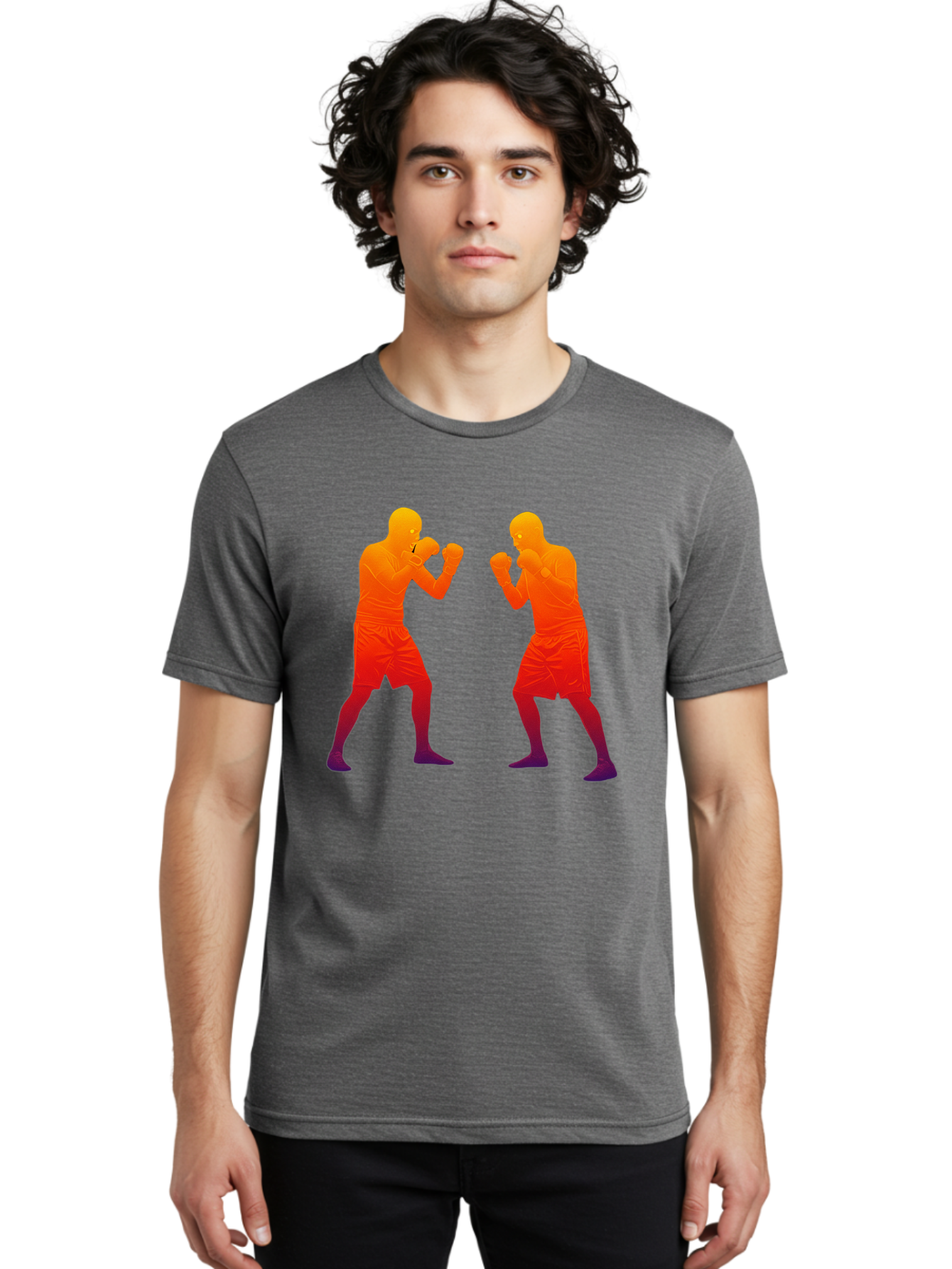 Boxing-Silhouettes Men'S Graphic Tee, 100% Cotton, Comfortable Casual Summer Wear, Machine Washable, Vintage Camera, Old Camera, Antique Camera, Black Camera, Classic Photography, Photography Equipment, Nostalgic Device, Film Camera, Bal860