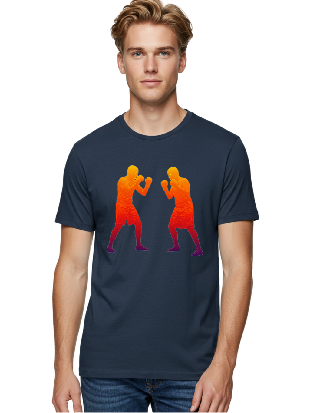 Boxing-Silhouettes Men'S Graphic Tee, 100% Cotton, Comfortable Casual Summer Wear, Machine Washable, Vintage Camera, Old Camera, Antique Camera, Black Camera, Classic Photography, Photography Equipment, Nostalgic Device, Film Camera, Bal860
