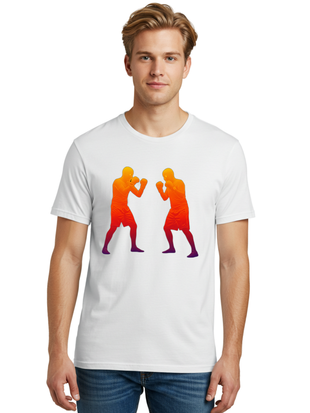 Boxing-Silhouettes Men'S Graphic Tee, 100% Cotton, Comfortable Casual Summer Wear, Machine Washable, Vintage Camera, Old Camera, Antique Camera, Black Camera, Classic Photography, Photography Equipment, Nostalgic Device, Film Camera, Bal860