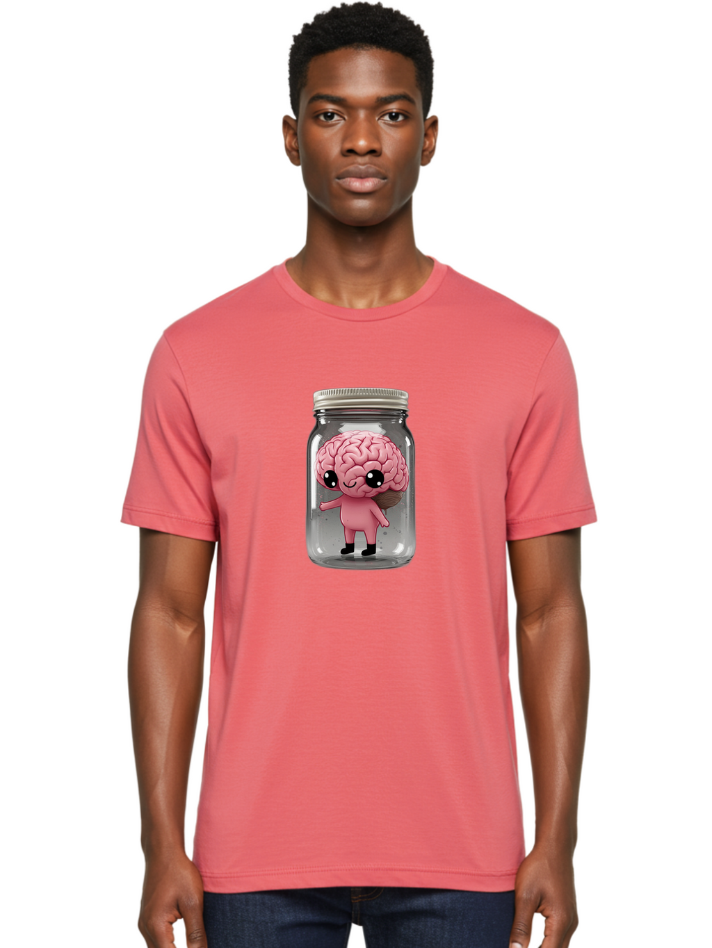 Brain-Character-In-Jar-1 Men'S Graphic Tee, 100% Cotton, Comfortable Casual Summer Wear, Machine Washable, Vintage Camera, Old Camera, Antique Camera, Black Camera, Classic Photography, Photography Equipment, Nostalgic Device, Film Camera, Bal861