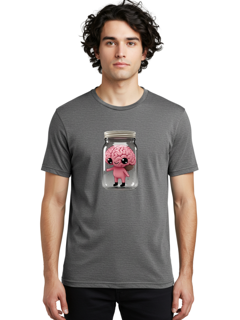 Brain-Character-In-Jar-1 Men'S Graphic Tee, 100% Cotton, Comfortable Casual Summer Wear, Machine Washable, Vintage Camera, Old Camera, Antique Camera, Black Camera, Classic Photography, Photography Equipment, Nostalgic Device, Film Camera, Bal861
