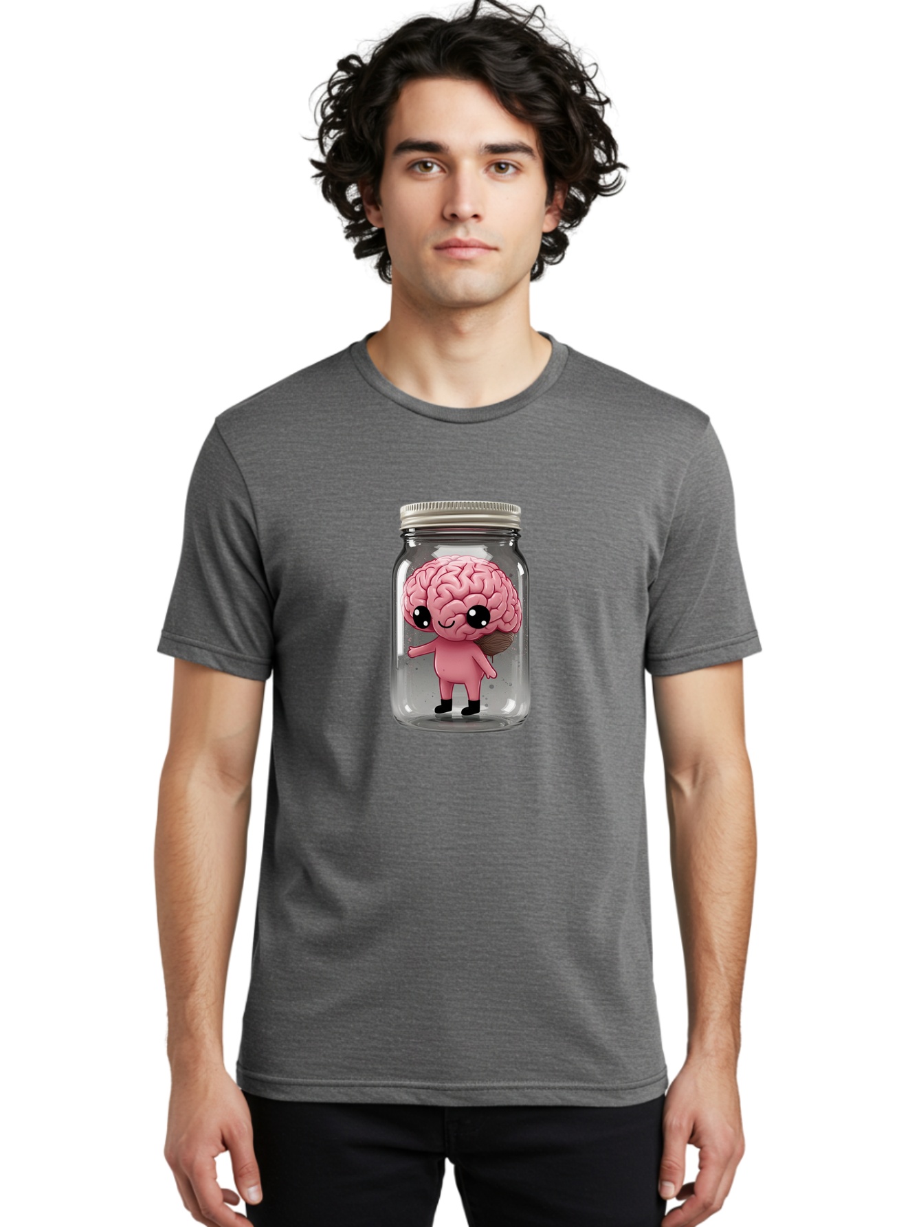 Brain-Character-In-Jar-1 Men'S Graphic Tee, 100% Cotton, Comfortable Casual Summer Wear, Machine Washable, Vintage Camera, Old Camera, Antique Camera, Black Camera, Classic Photography, Photography Equipment, Nostalgic Device, Film Camera, Bal861