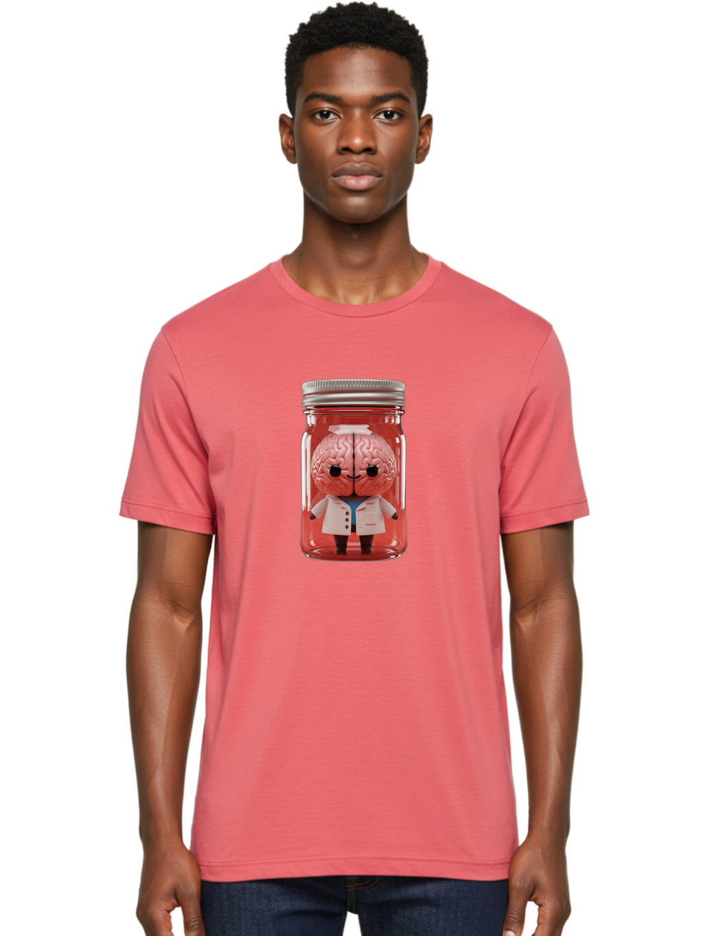 Brain-Character-In-Jar Men'S Graphic Tee, 100% Cotton, Comfortable Casual Summer Wear, Machine Washable, Vintage Camera, Old Camera, Antique Camera, Black Camera, Classic Photography, Photography Equipment, Nostalgic Device, Film Camera, Bal862