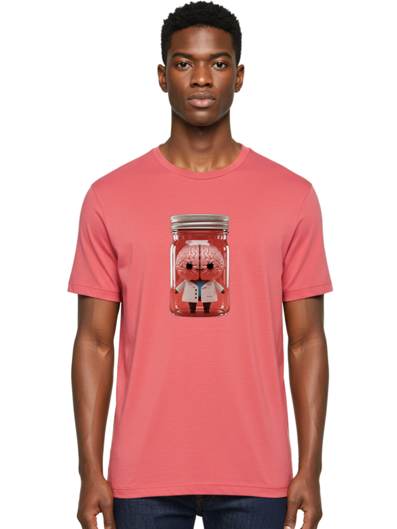 Brain-Character-In-Jar Men'S Graphic Tee, 100% Cotton, Comfortable Casual Summer Wear, Machine Washable, Vintage Camera, Old Camera, Antique Camera, Black Camera, Classic Photography, Photography Equipment, Nostalgic Device, Film Camera, Bal862