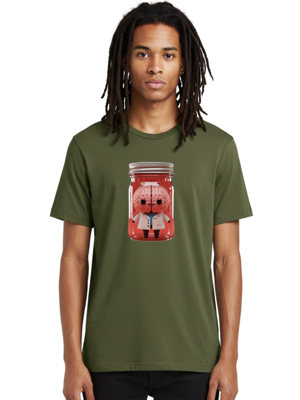 Brain-Character-In-Jar Men'S Graphic Tee, 100% Cotton, Comfortable Casual Summer Wear, Machine Washable, Vintage Camera, Old Camera, Antique Camera, Black Camera, Classic Photography, Photography Equipment, Nostalgic Device, Film Camera, Bal862